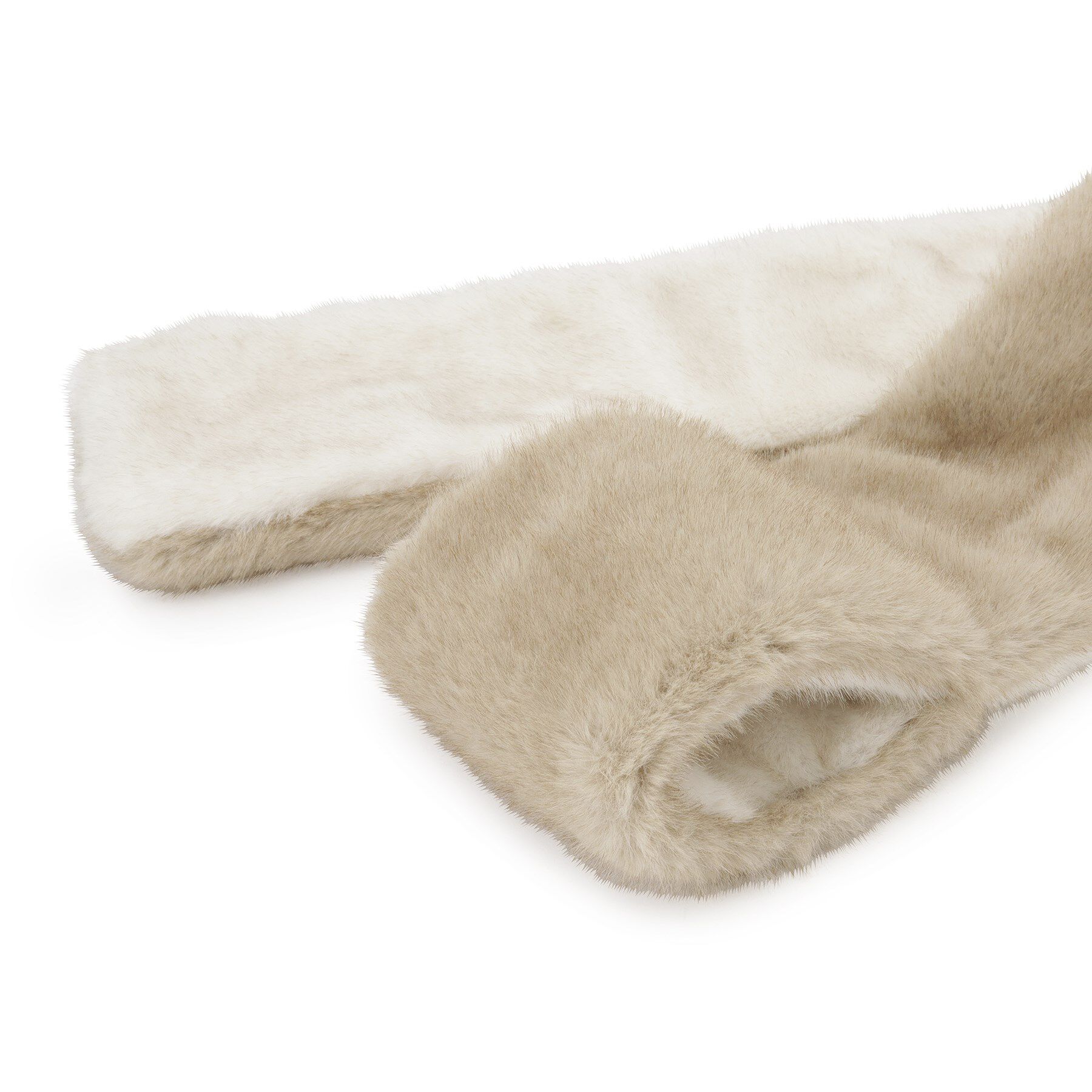 Reflect「【コーディネートのアクセントに◎】リバーシブルフェイクファーストール」|ストール|