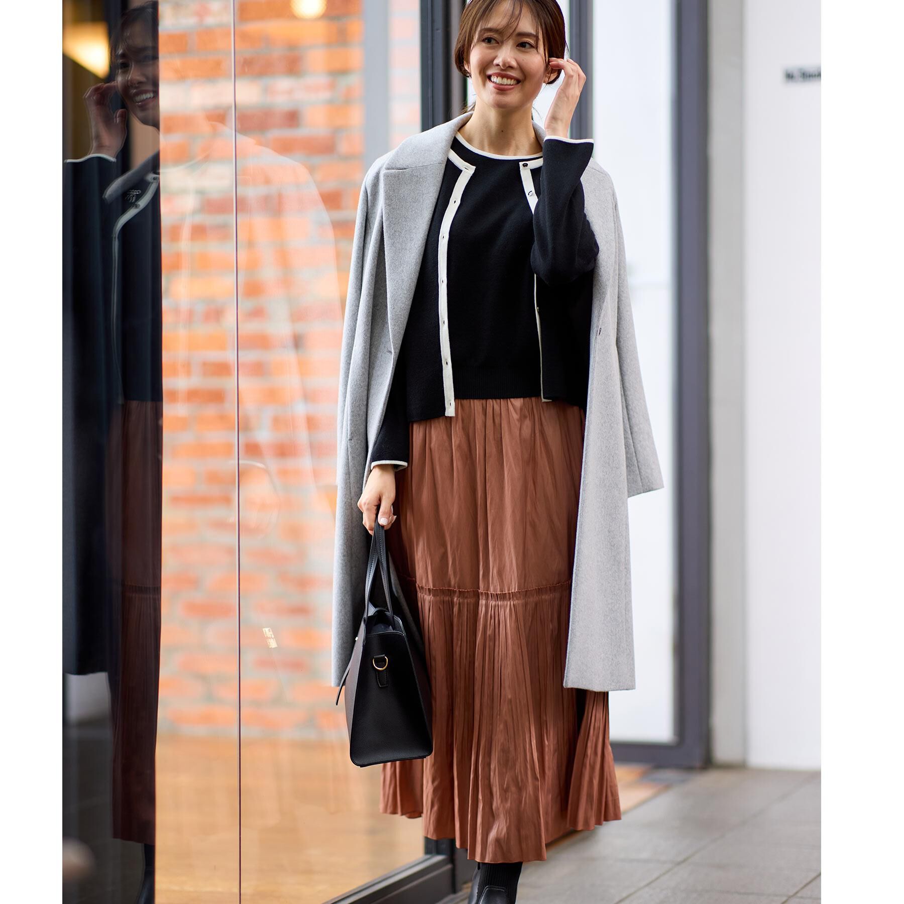 Reflect「【腰周りすっきり◎】プリーツギャザースカート」|スカート|