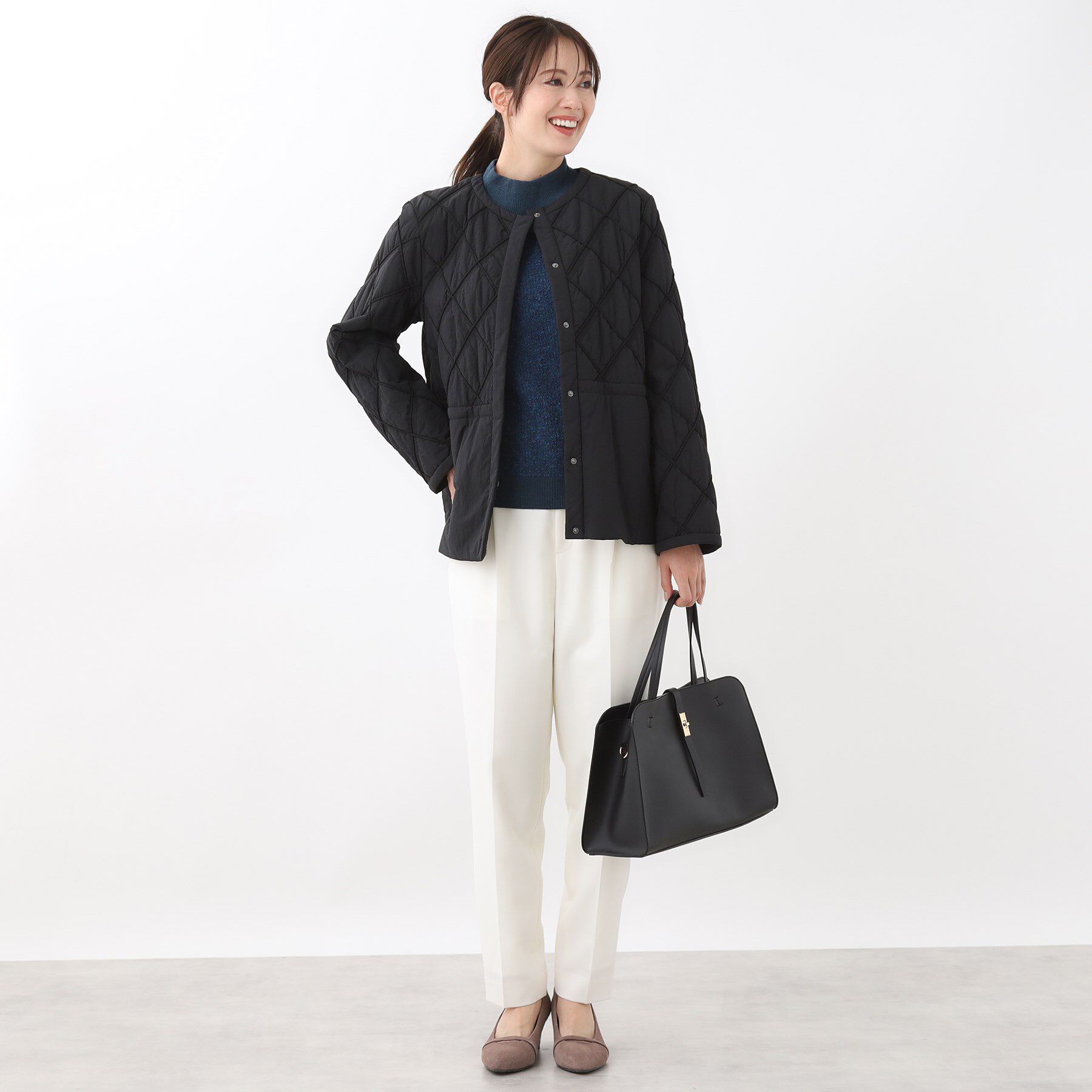 Reflect「【気軽な羽織に◎】中綿キルティングショートコート」|ダウン|