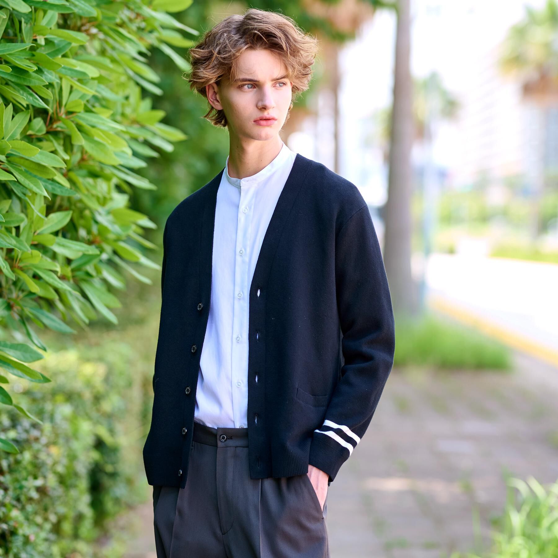 DRESSTERIOR「ウォッシャブル コットンカシミヤスムースカーディガン」|カーディガン|