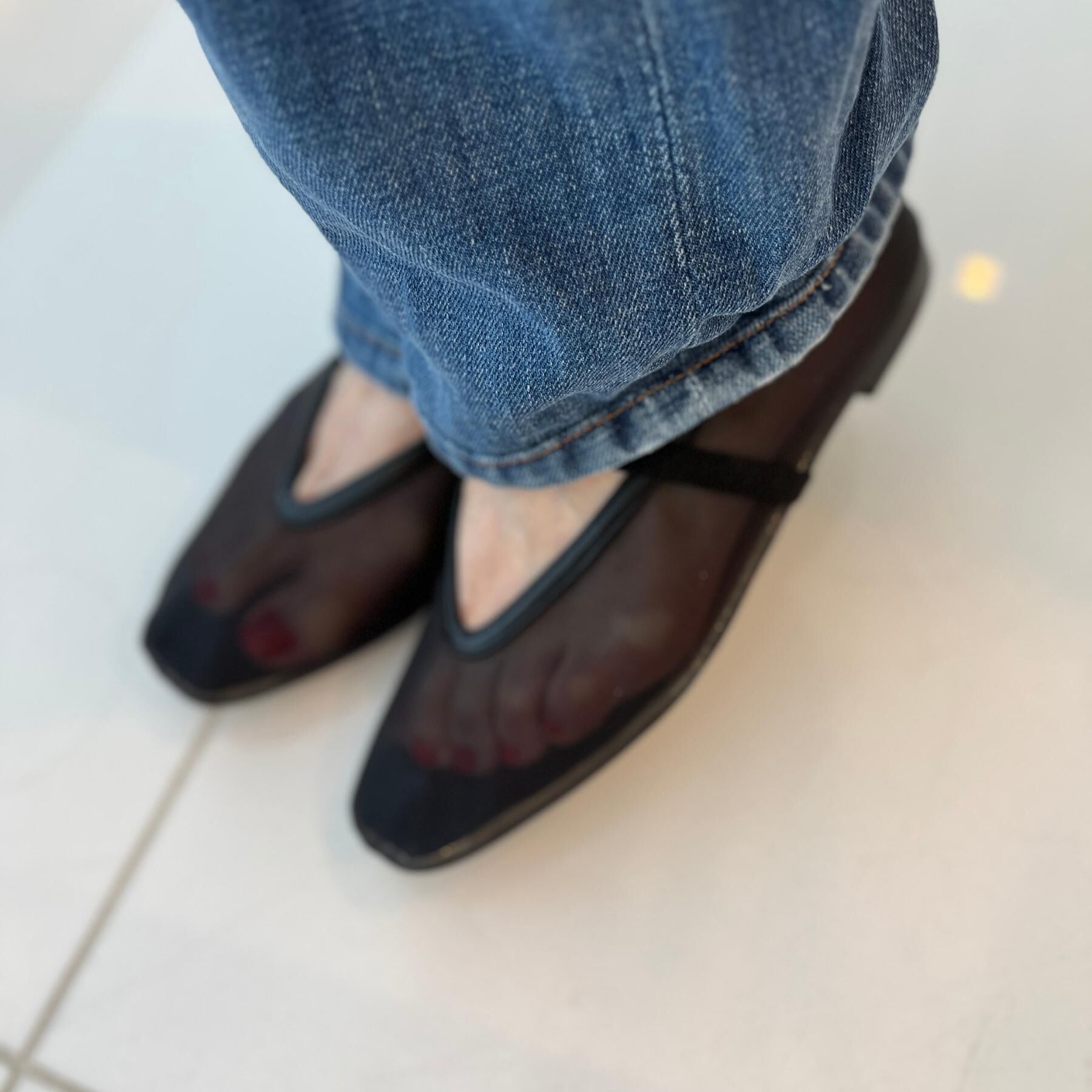 DRESSTERIOR「Dhyana．（ディアナドット）別注メッシュ シアー バレエシューズ」|その他|