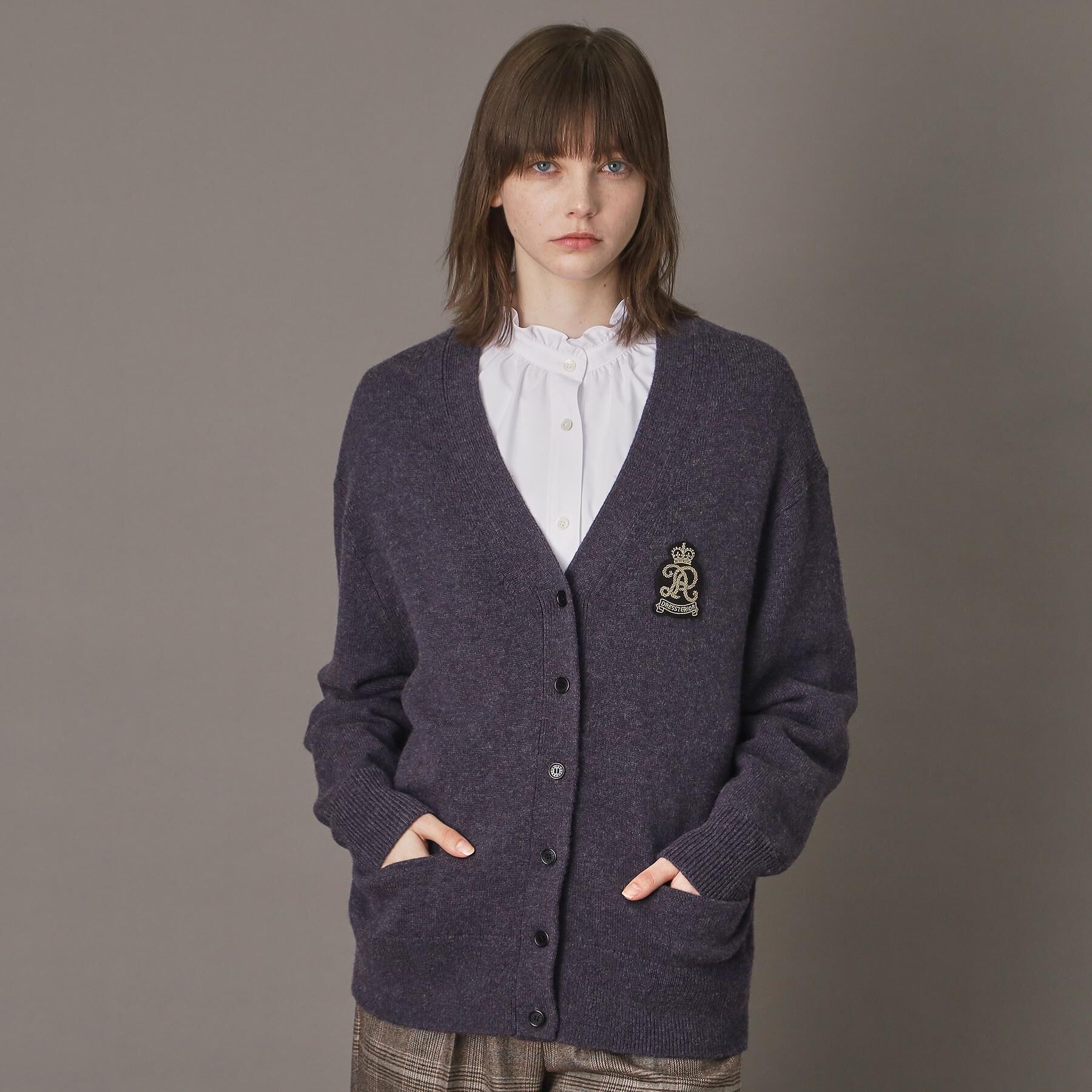 DRESSTERIOR「【otonaMUSE 11月号掲載】レタードニットカーディガン」|カーディガン|