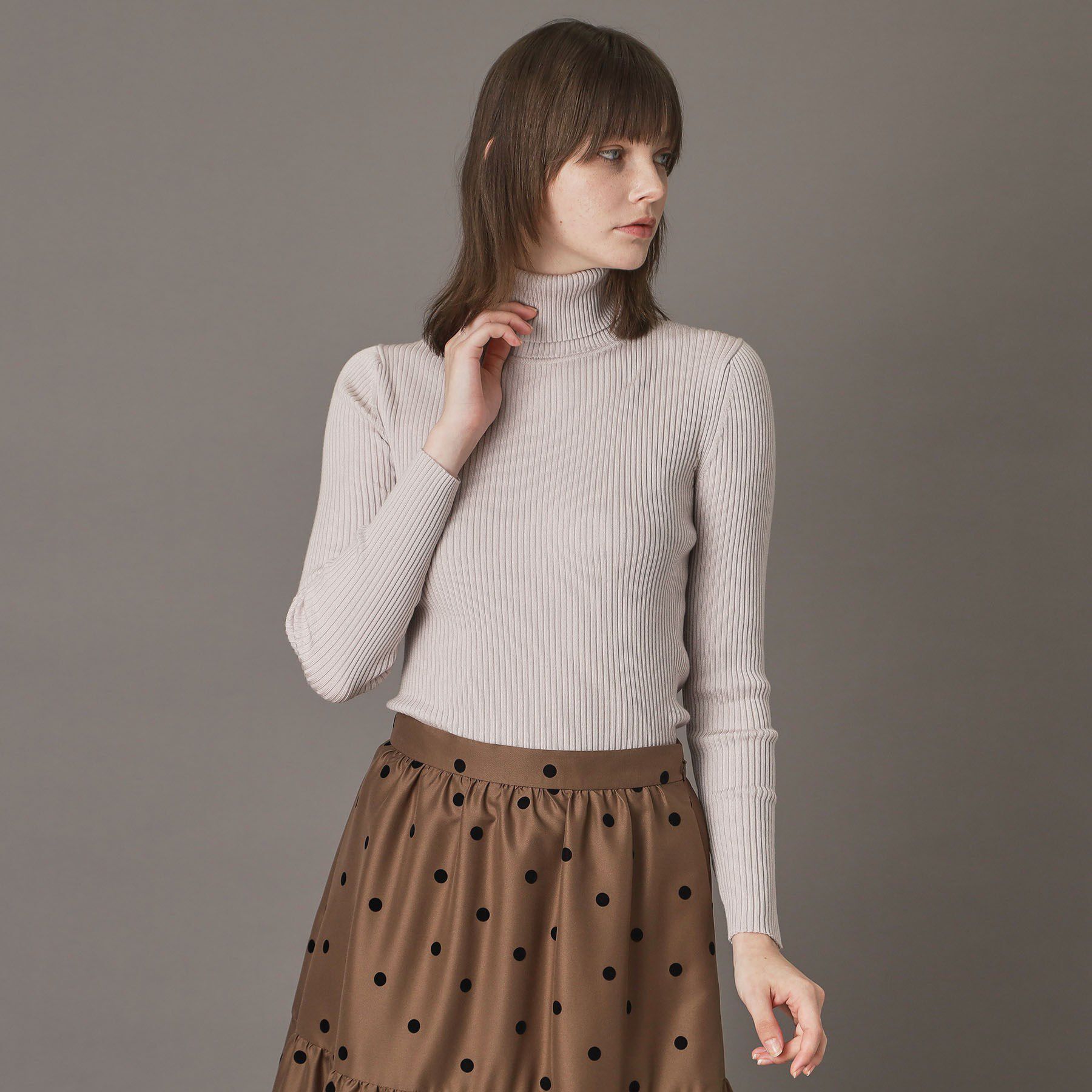 DRESSTERIOR「【CLASSY.12月号掲載】シルクブレンドメリノウールリブプルオーバー」|ニット・セーター|