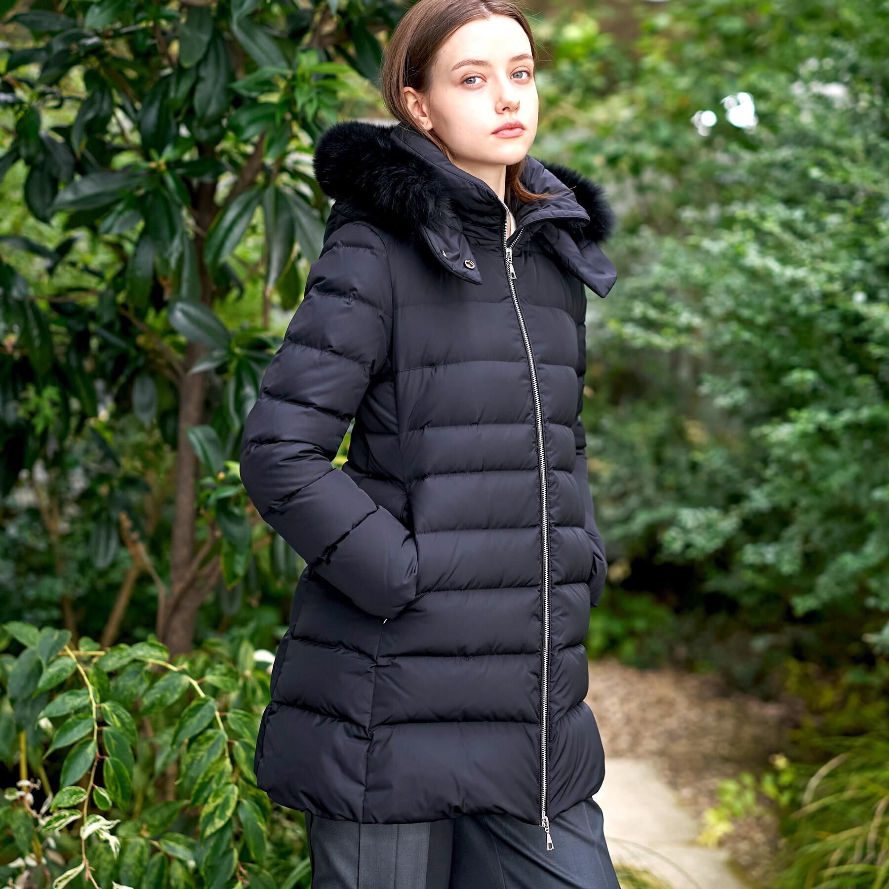 DRESSTERIOR「【CLASSY.12月号掲載/フード＆ファー取り外し可】ブルーFOXファー ホワイトグースダウン」|ダウン|