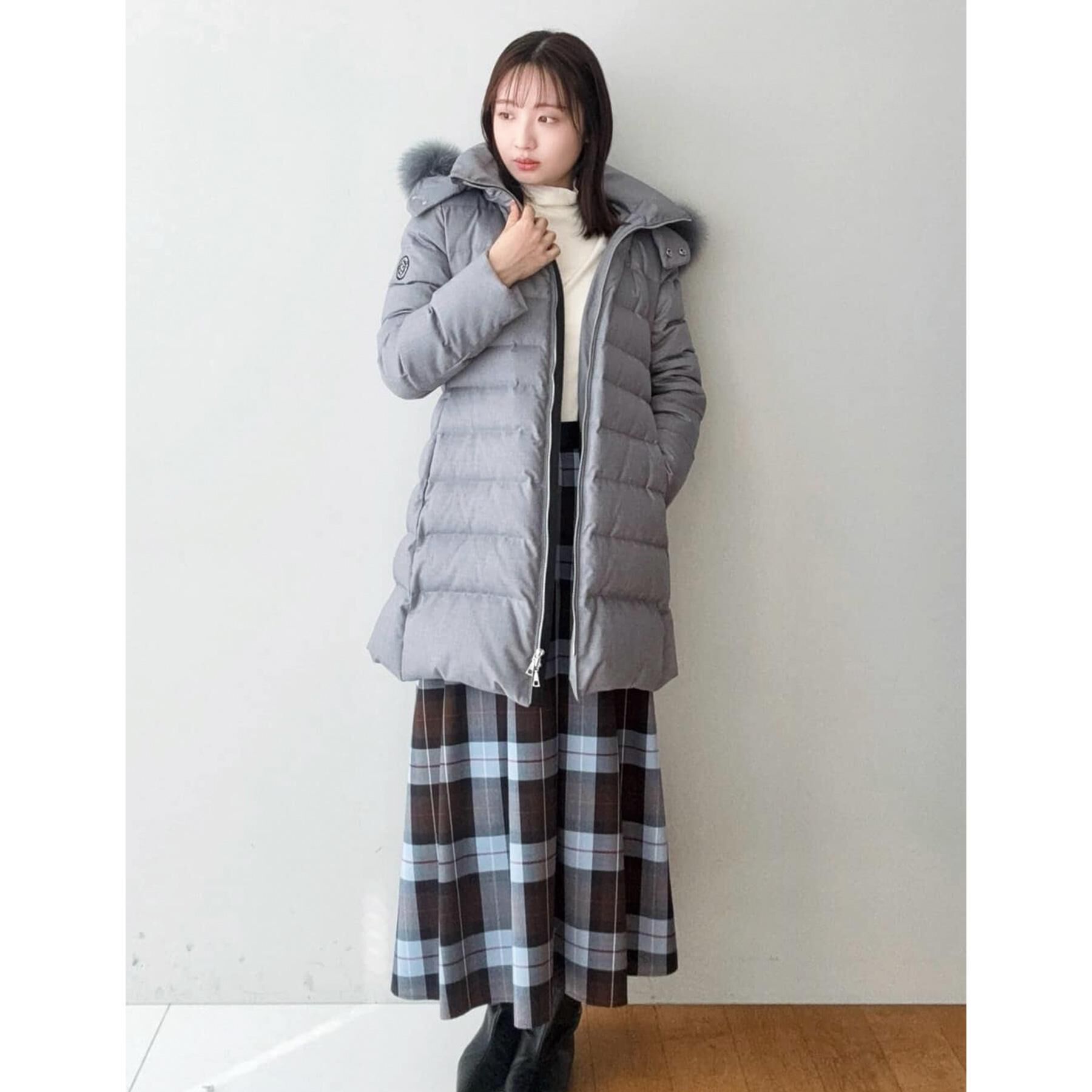 DRESSTERIOR「【CLASSY.12月号掲載/フード＆ファー取り外し可】ブルーFOXファー ホワイトグースダウン」|ダウン|