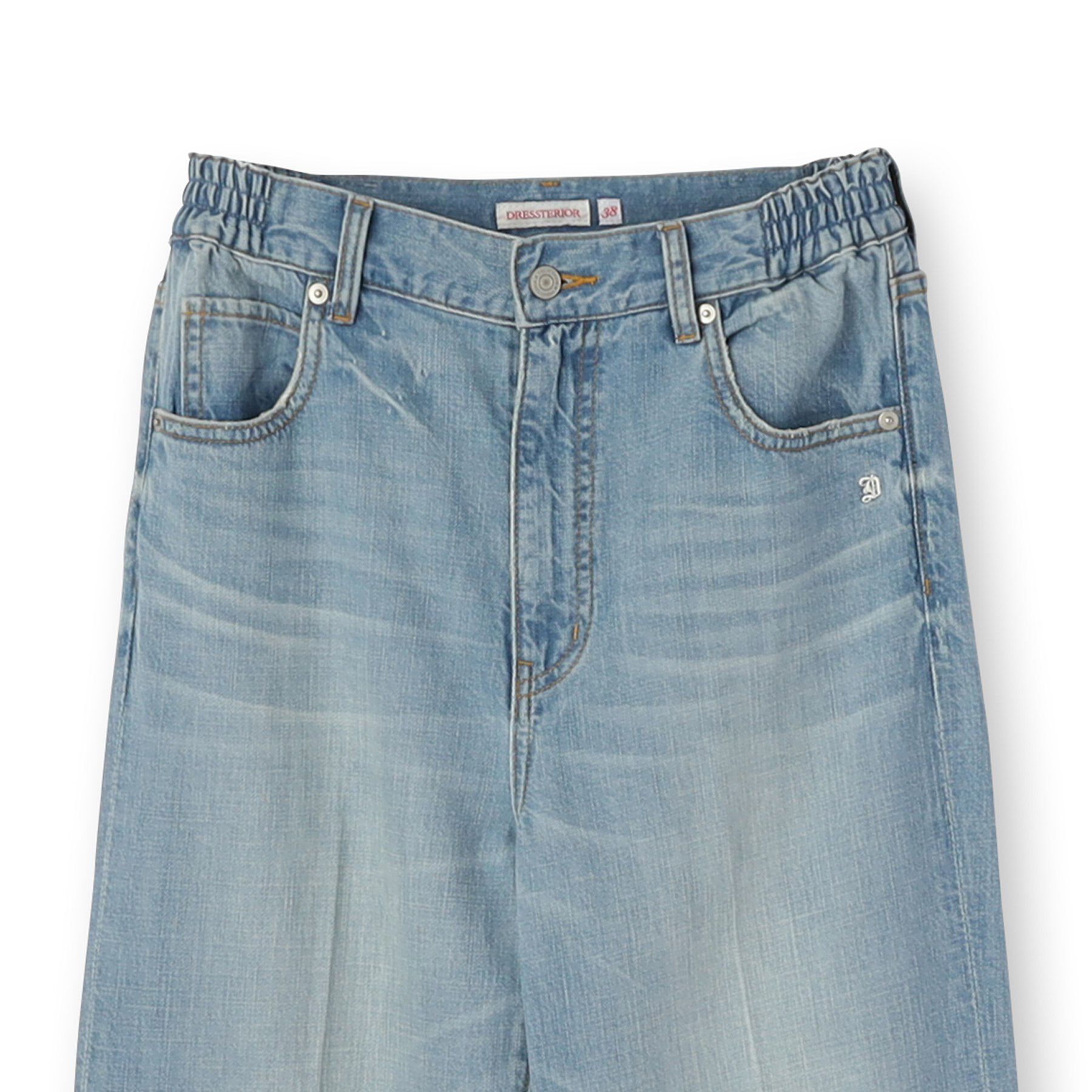 DRESSTERIOR「センタープレスストレートデニム」|デニム|