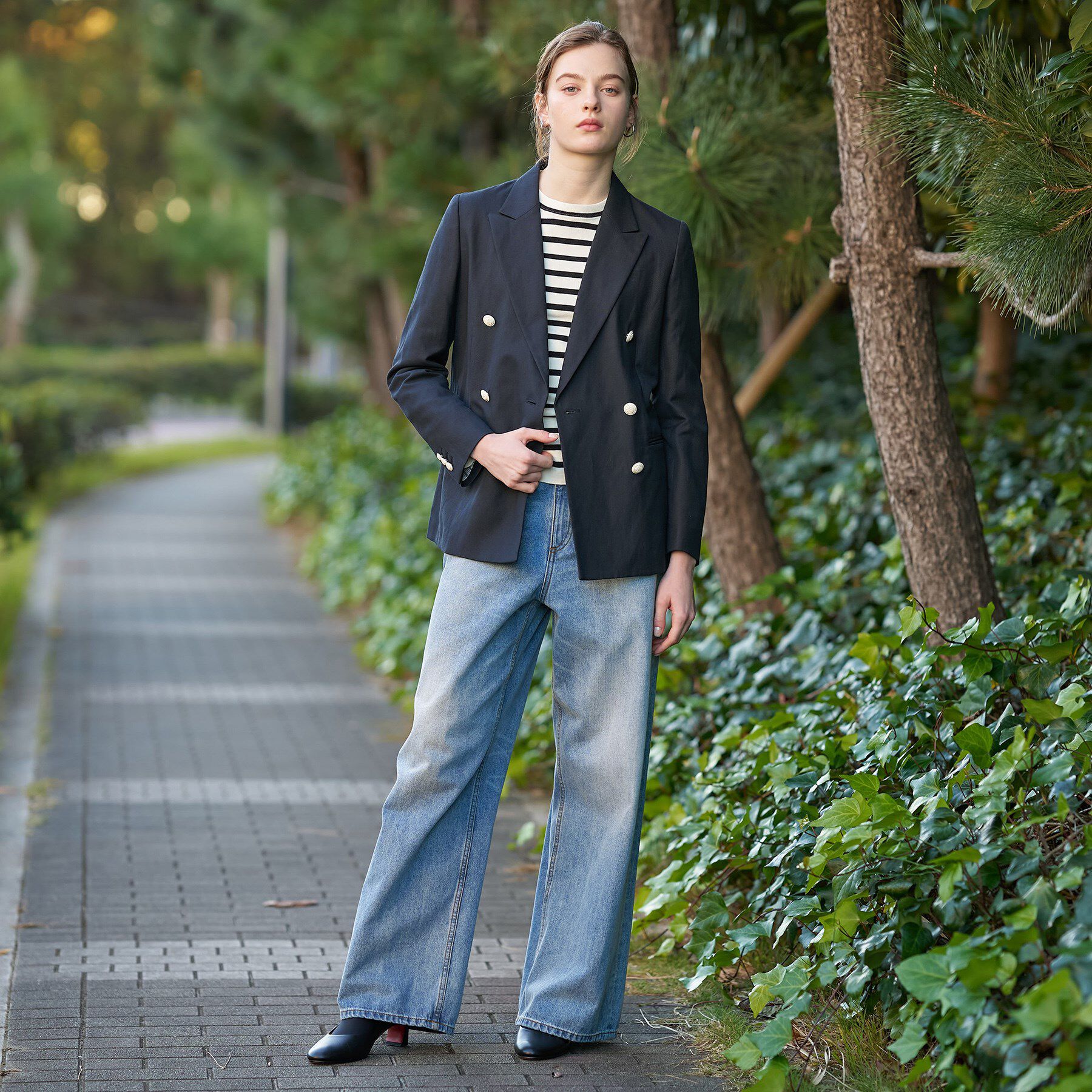 DRESSTERIOR「リネンブレンドWブレストジャケット」|テーラードジャケット|