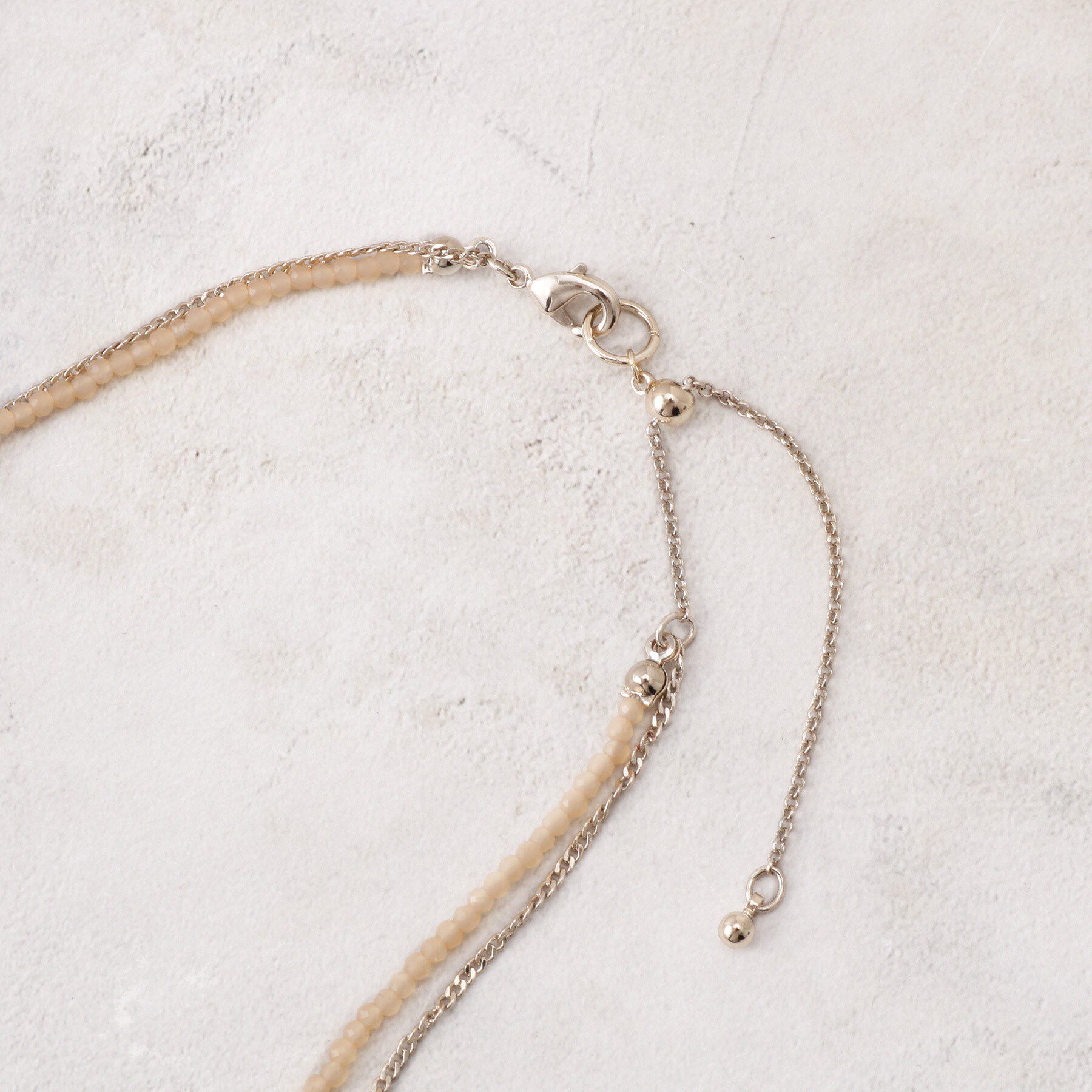 grove「ビーズメタルチェーンネックレス」|ネックレス|