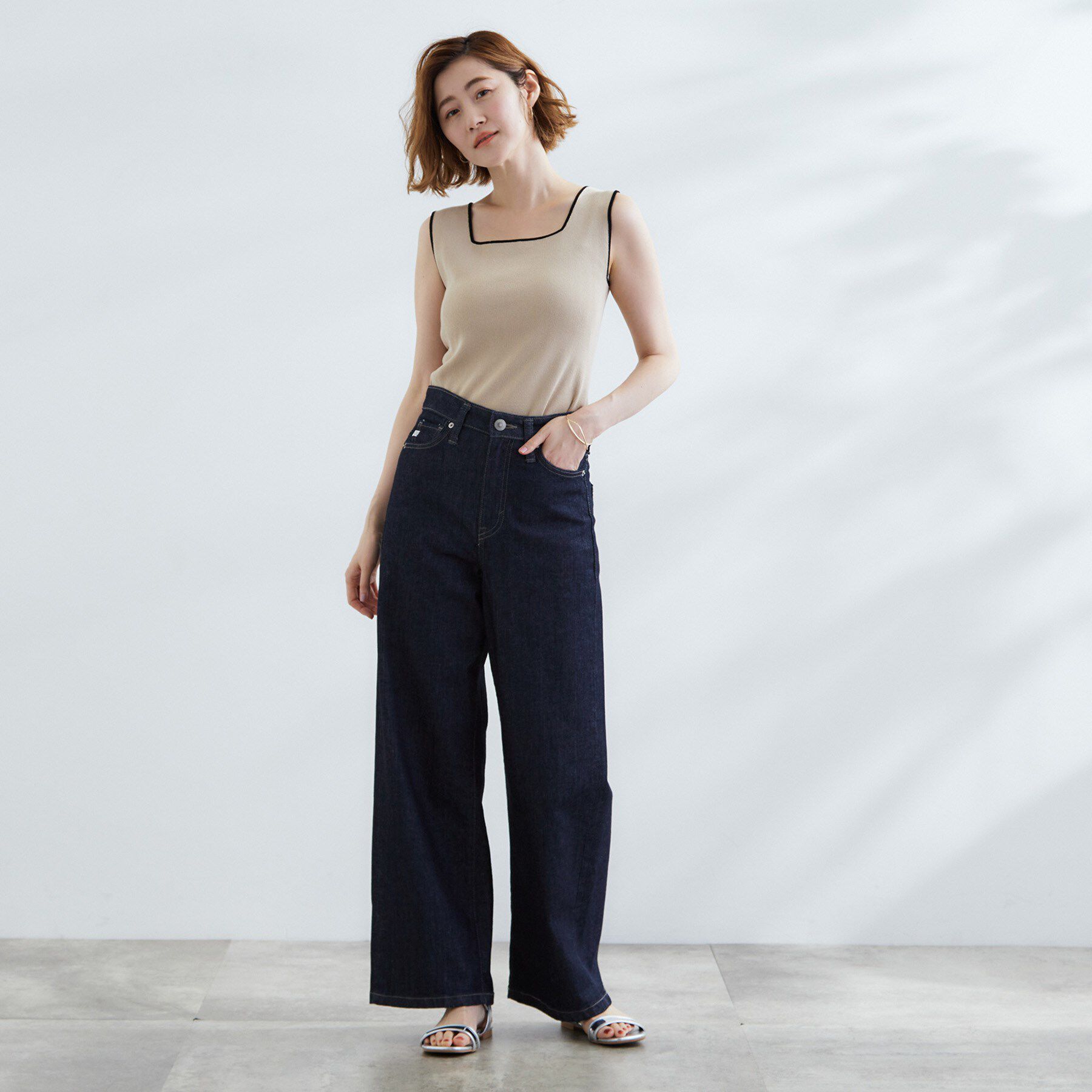 grove「2WAYスクエアネックタンク」|キャミソール|