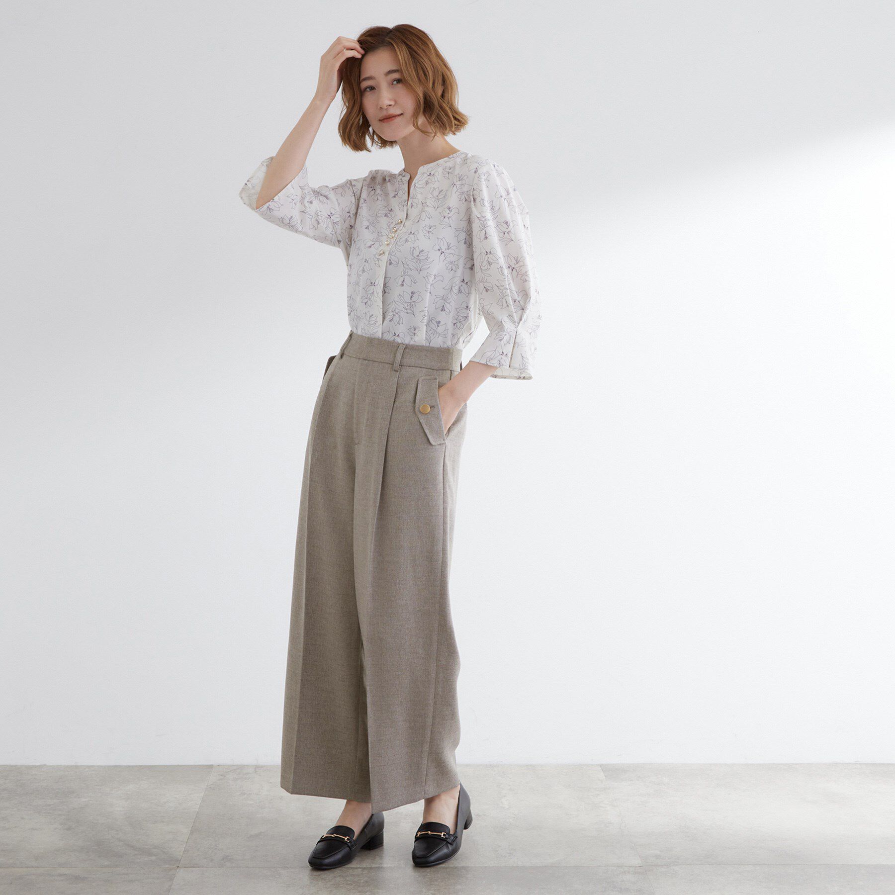 grove「【洗える】着回し優秀！フラップポケットワイドパンツ」|その他|