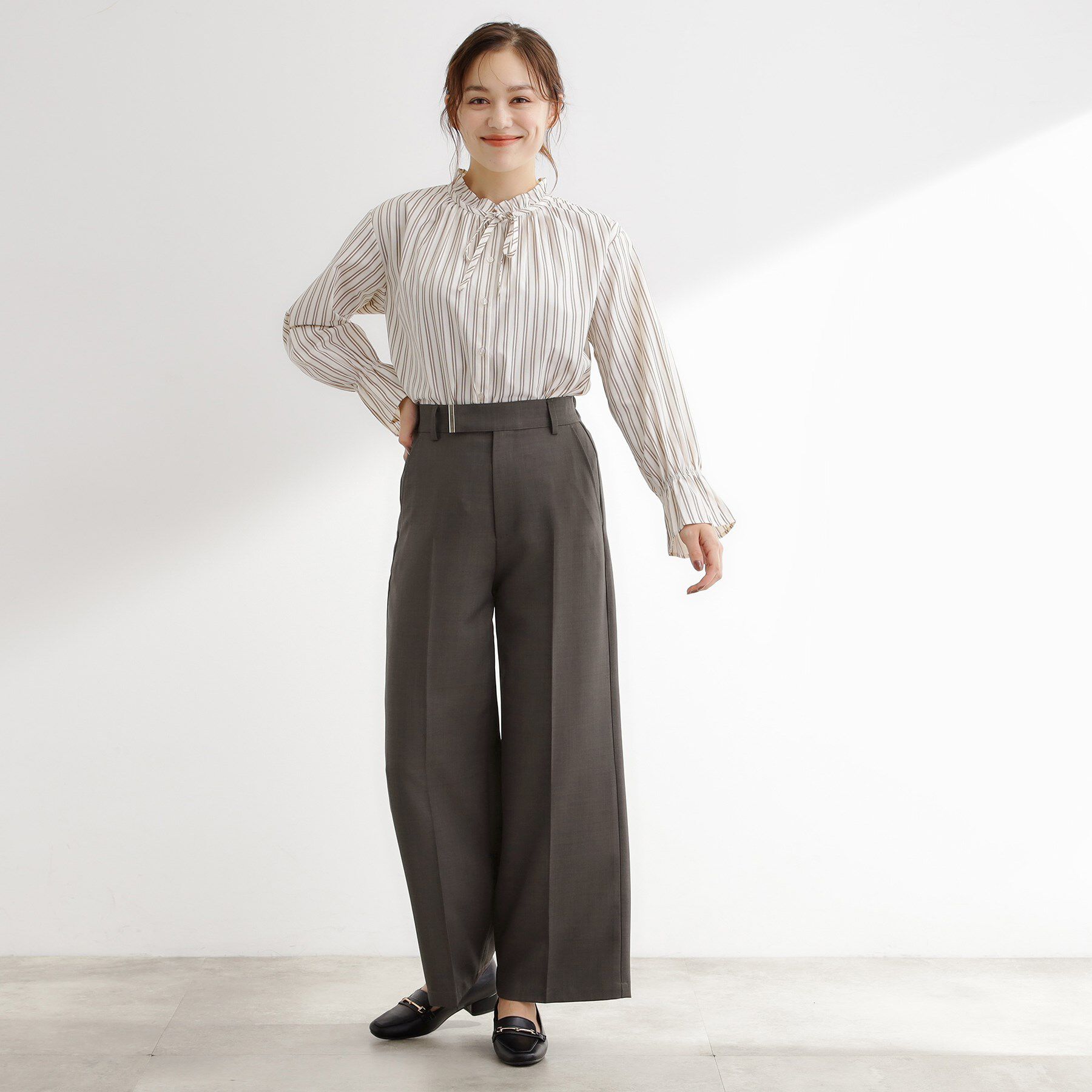 grove「【カセット服】洗えるストレートワイドパンツ」|その他|