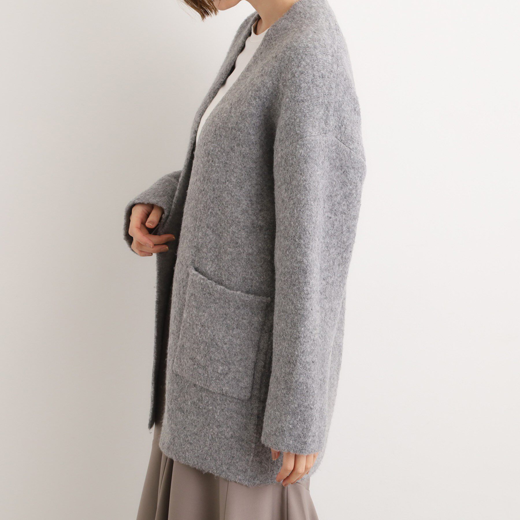 grove「軽やかに着流す　ブークレニットコーディガン」|カーディガン|