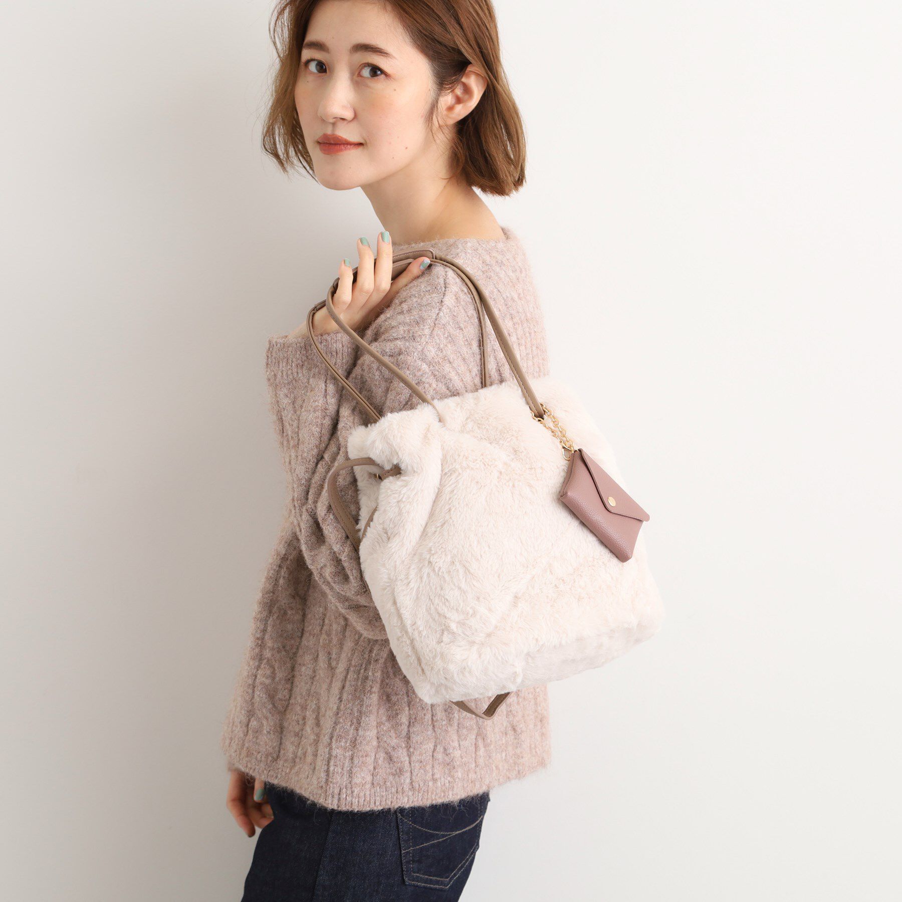 grove「エコファーポーチ付き2WAYショルダー」|ショルダー・メッセンジャー|