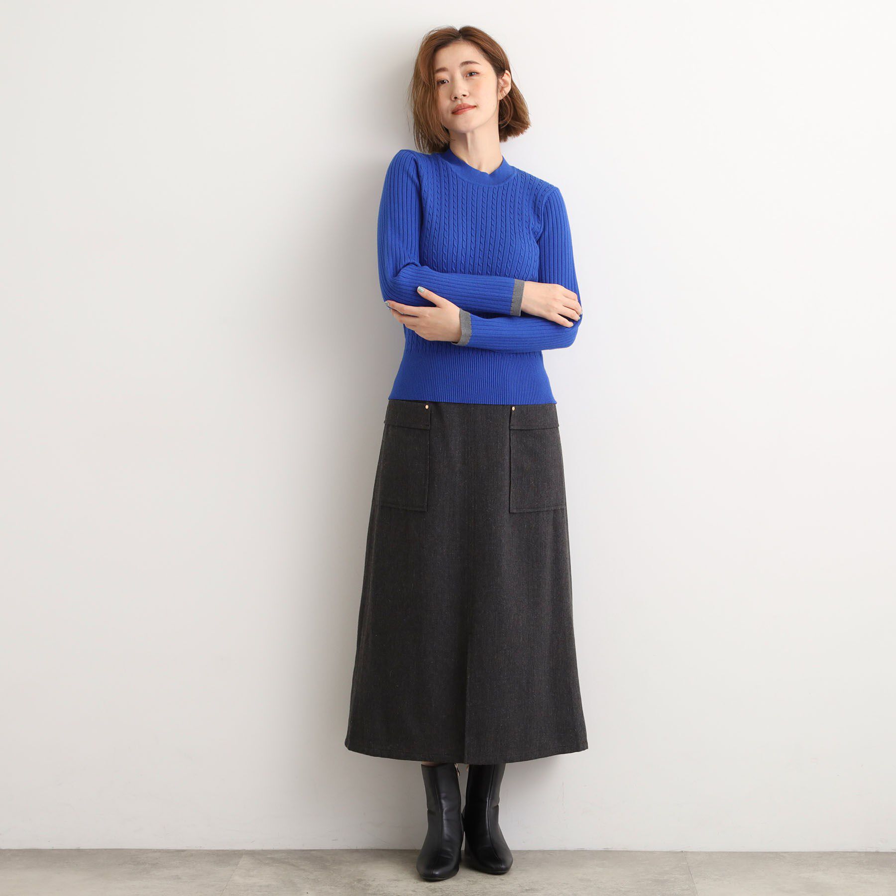 grove「袖口配色リブニット」|ニット・セーター|