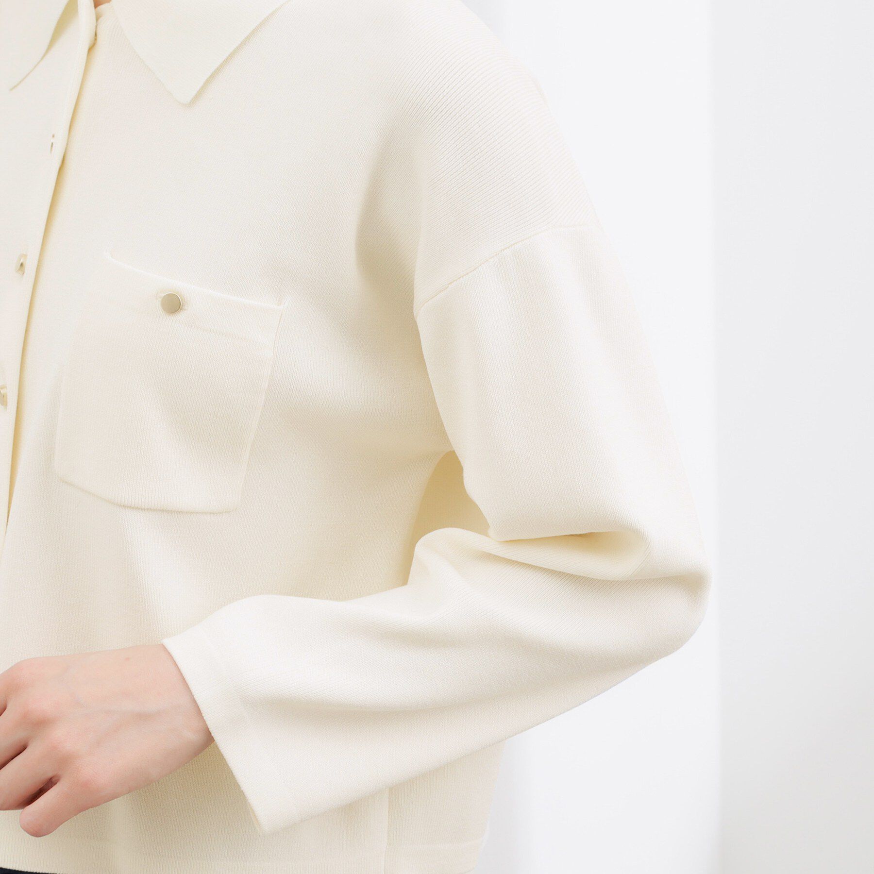 grove「コットンブレンド襟付きカーディガン」|カーディガン|