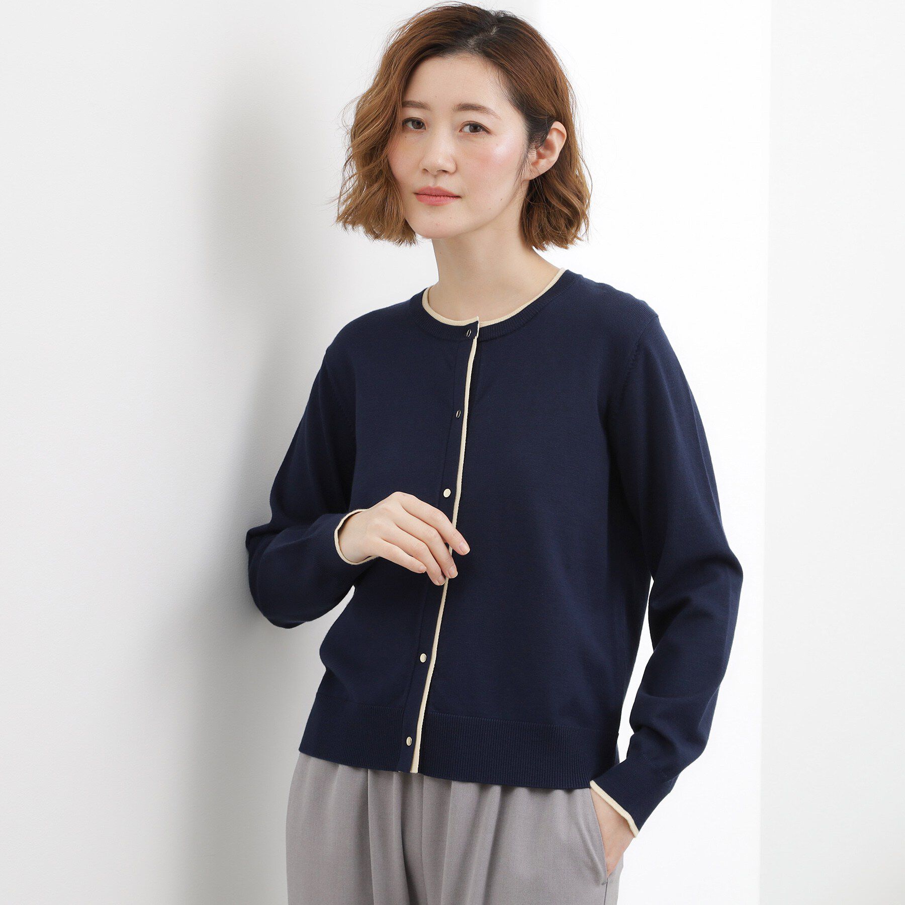 grove「レイヤード風配色カーディガン」|カーディガン|