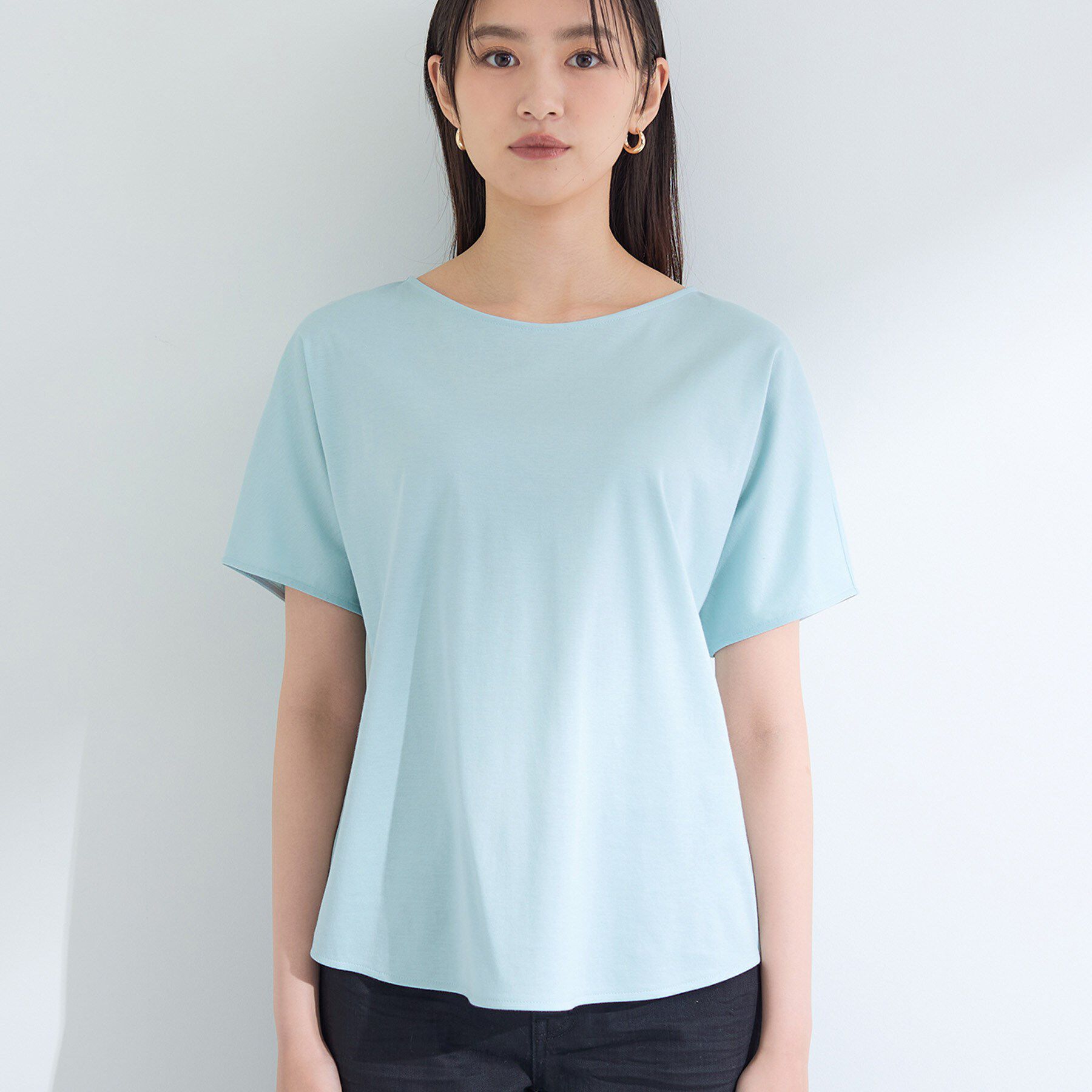 INDIVI「【インナーとしても活躍！】シンプルTシャツ」|Tシャツ・カットソー|