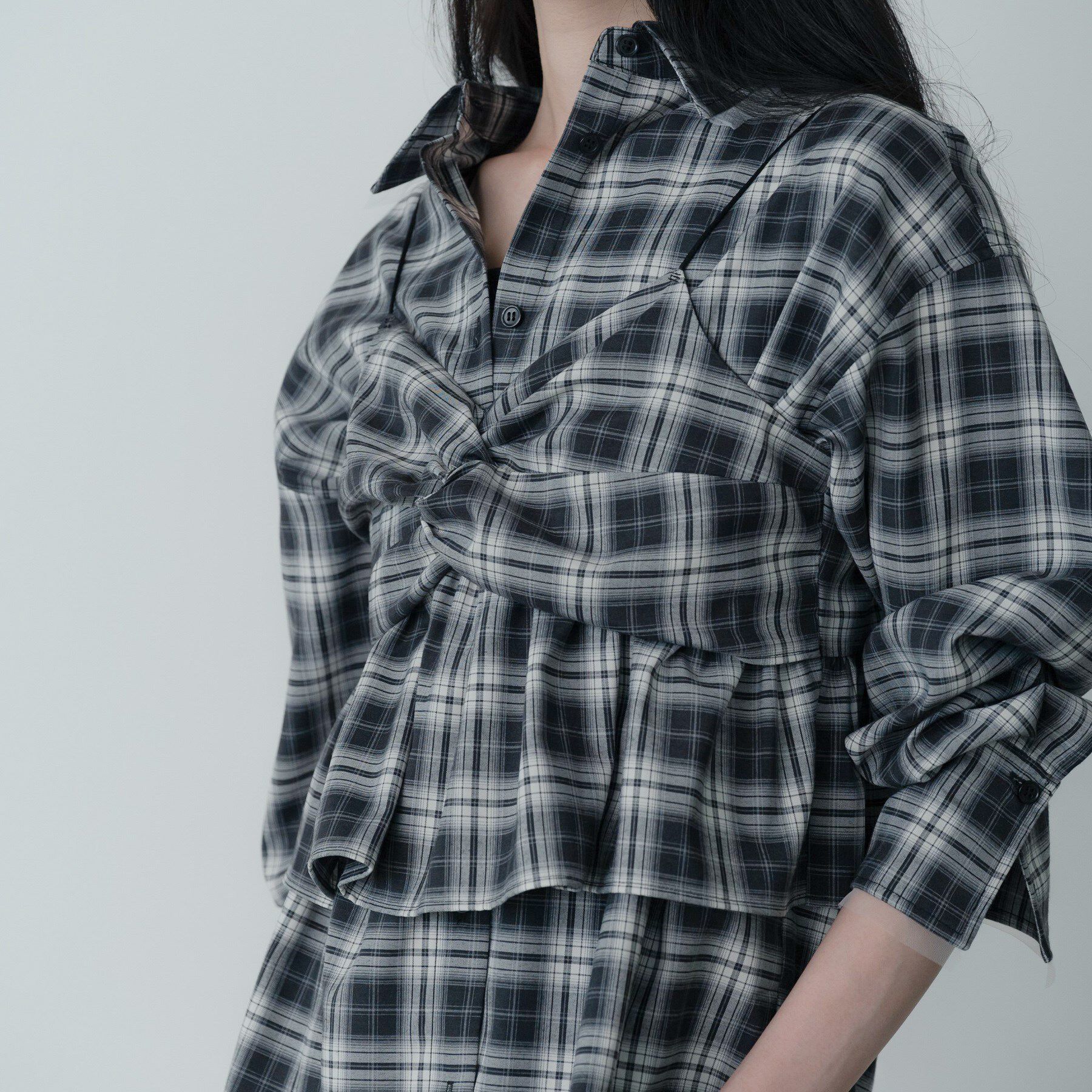 GALLEST「オンブレチェックビスチェ」|キャミソール|