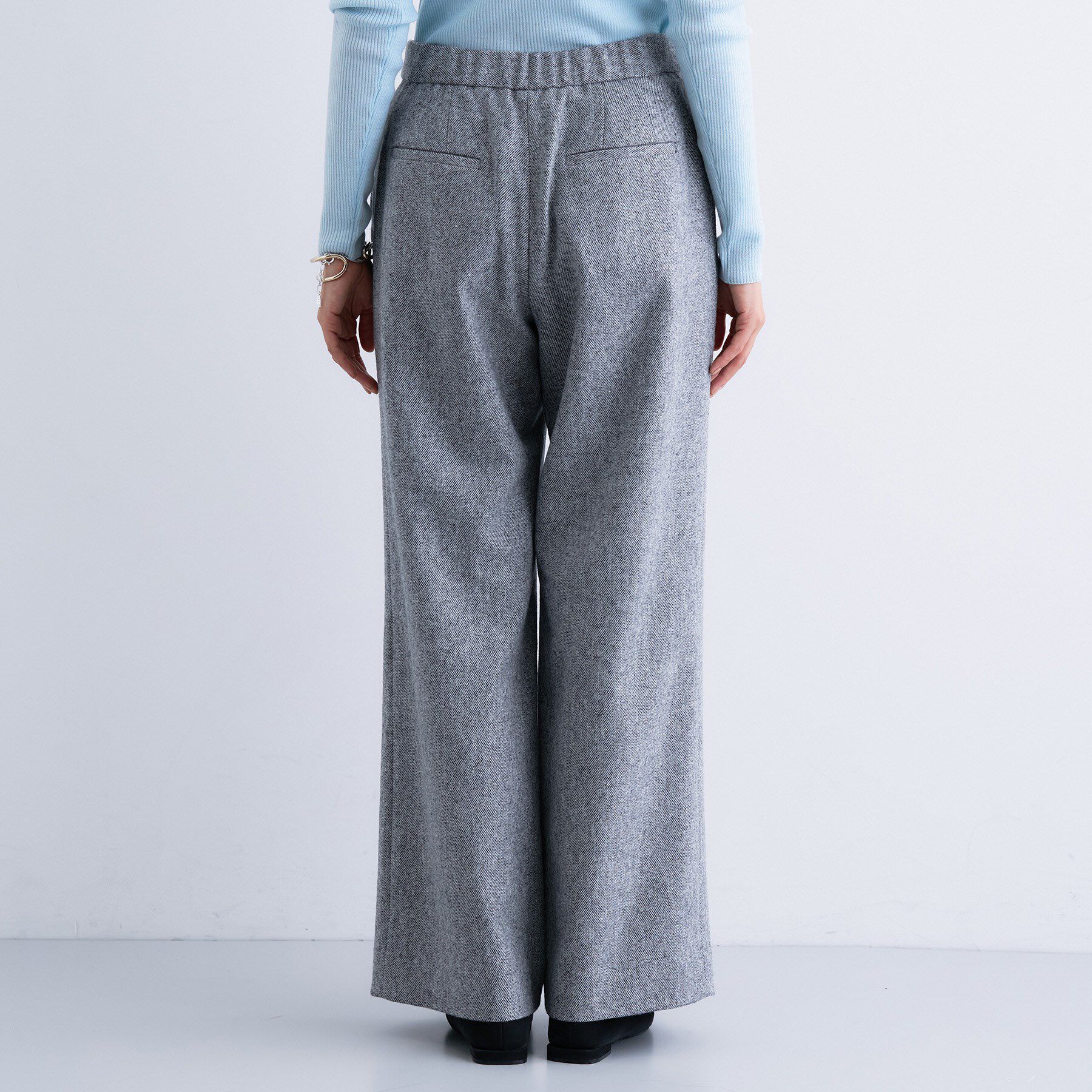 INDIVI「【褒められパンツ／ウール混】ウォームウール ワイドパンツ」|その他|