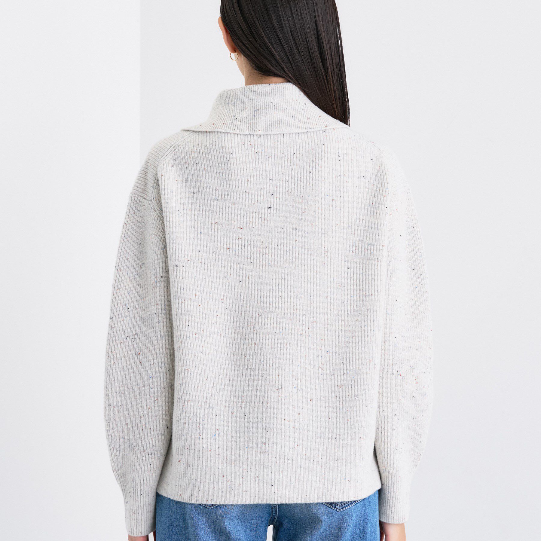 INDIVI「【洗える】カラーネップ ダブルジップカーディガン」|カーディガン|