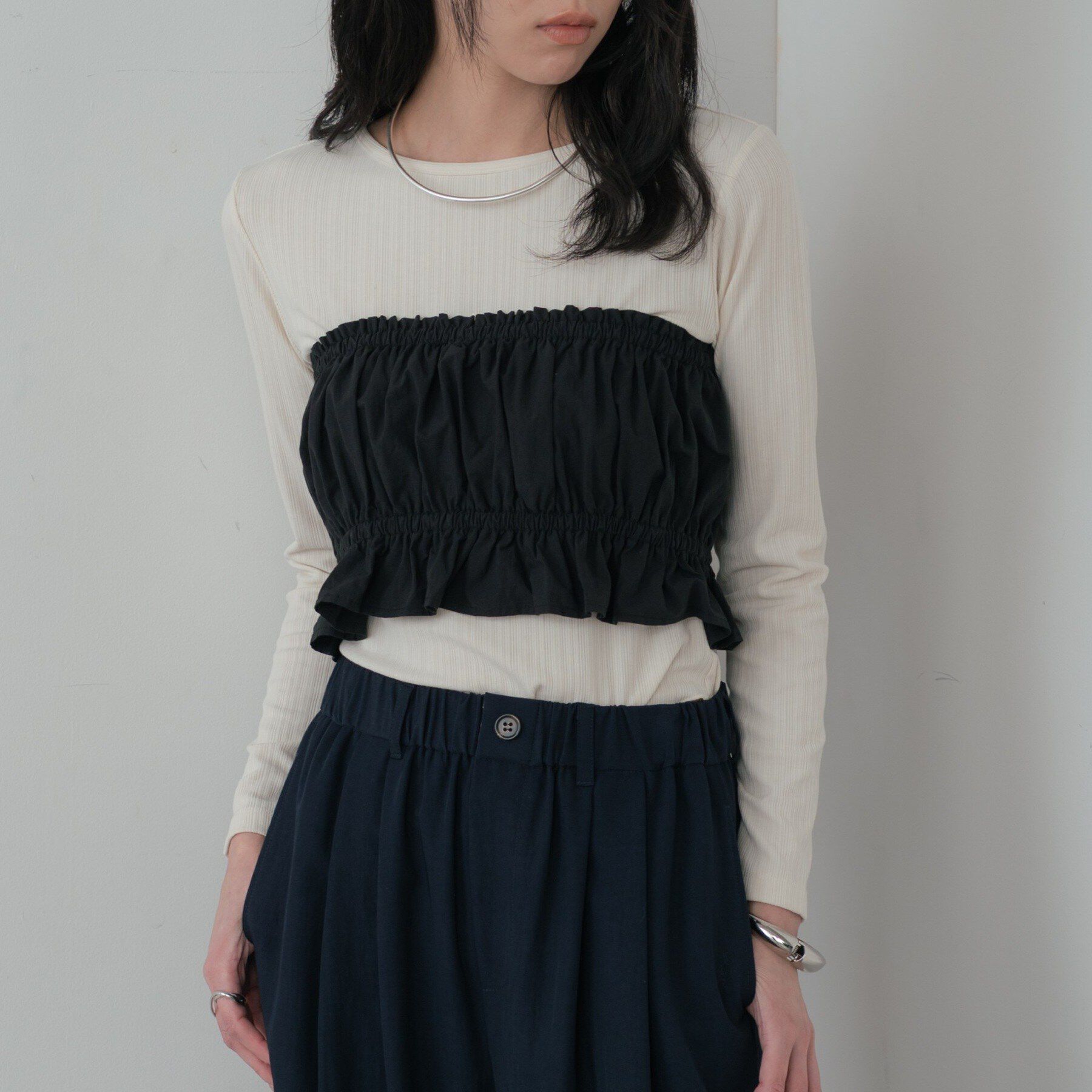 GALLEST「シャーリングチューブトップ」|シャツ・ブラウス|