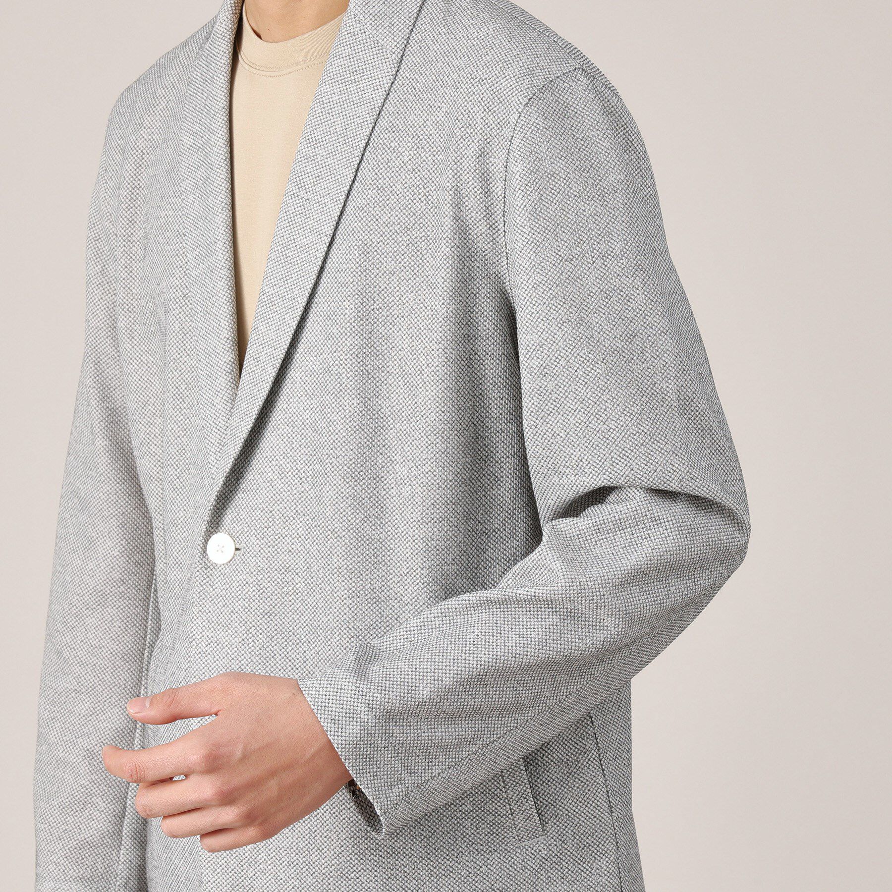 TAKEO KIKUCHI「【抗菌防臭】尾州リネンブレンド ドビーメッシュ カーディガン」|カーディガン|