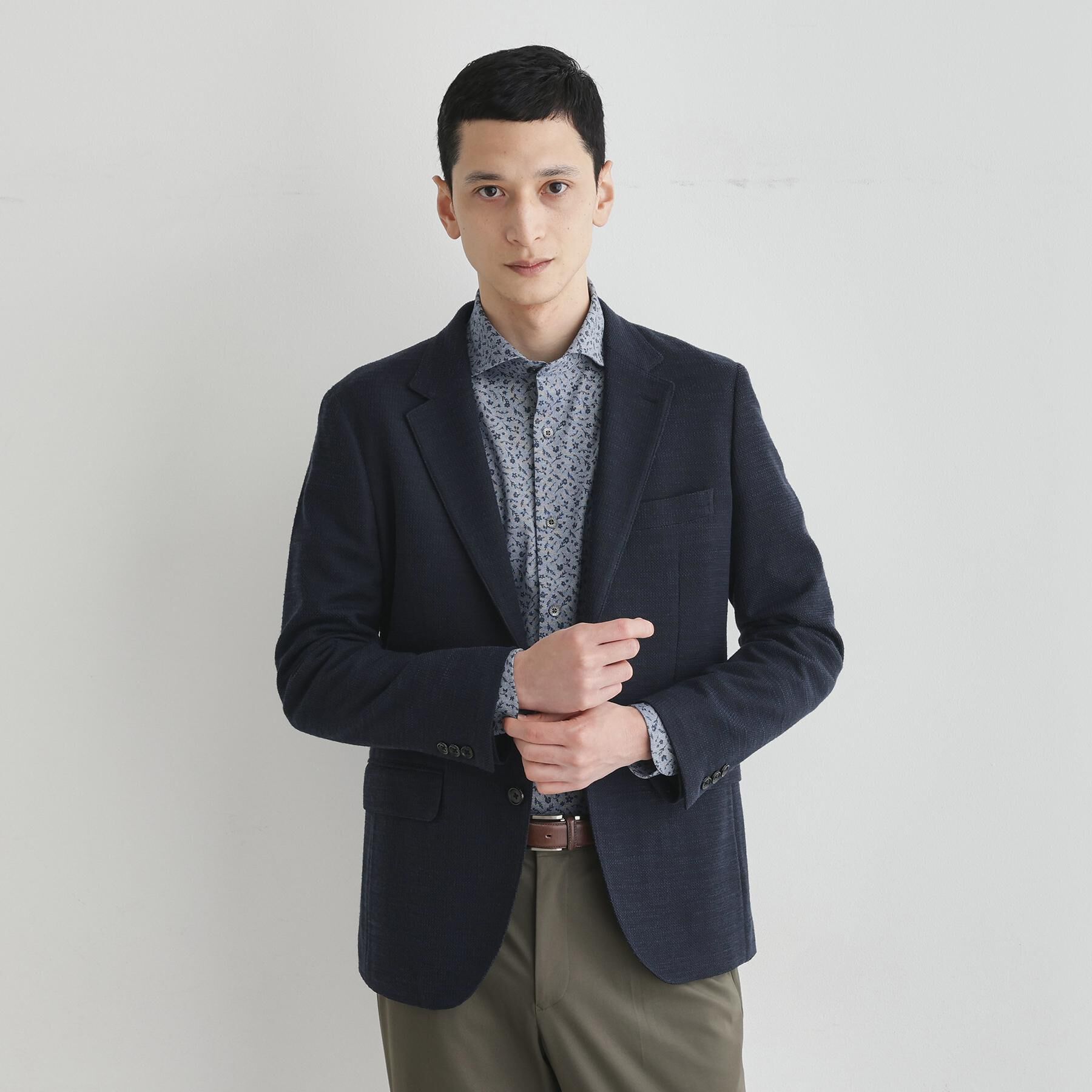 TAKEO KIKUCHI「クールマックス 鹿の子 フラワープリントシャツ」|シャツ・ブラウス|