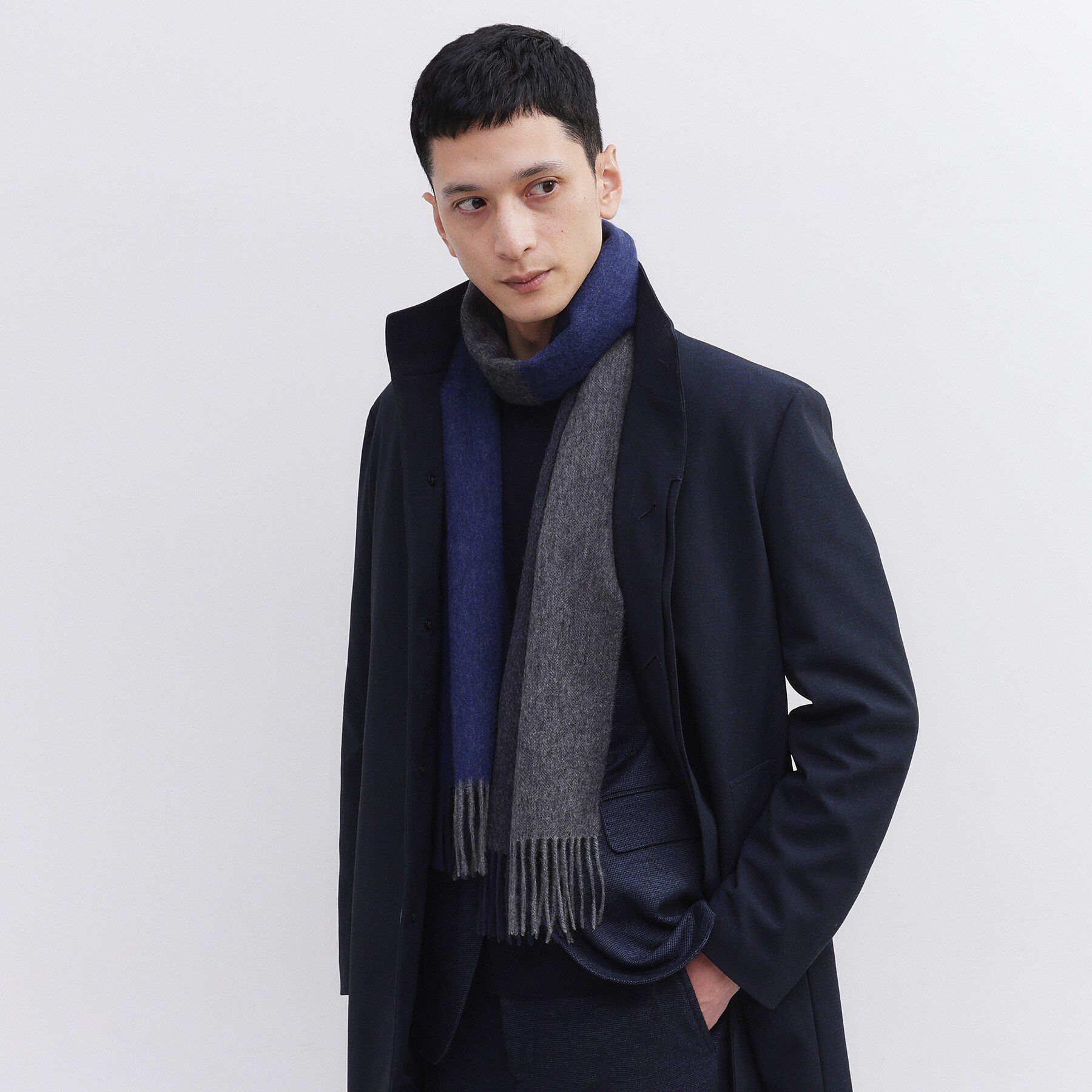 TAKEO KIKUCHI「【洗えるカシミヤ】カシミヤ 4面パネルマフラー」|ストール|