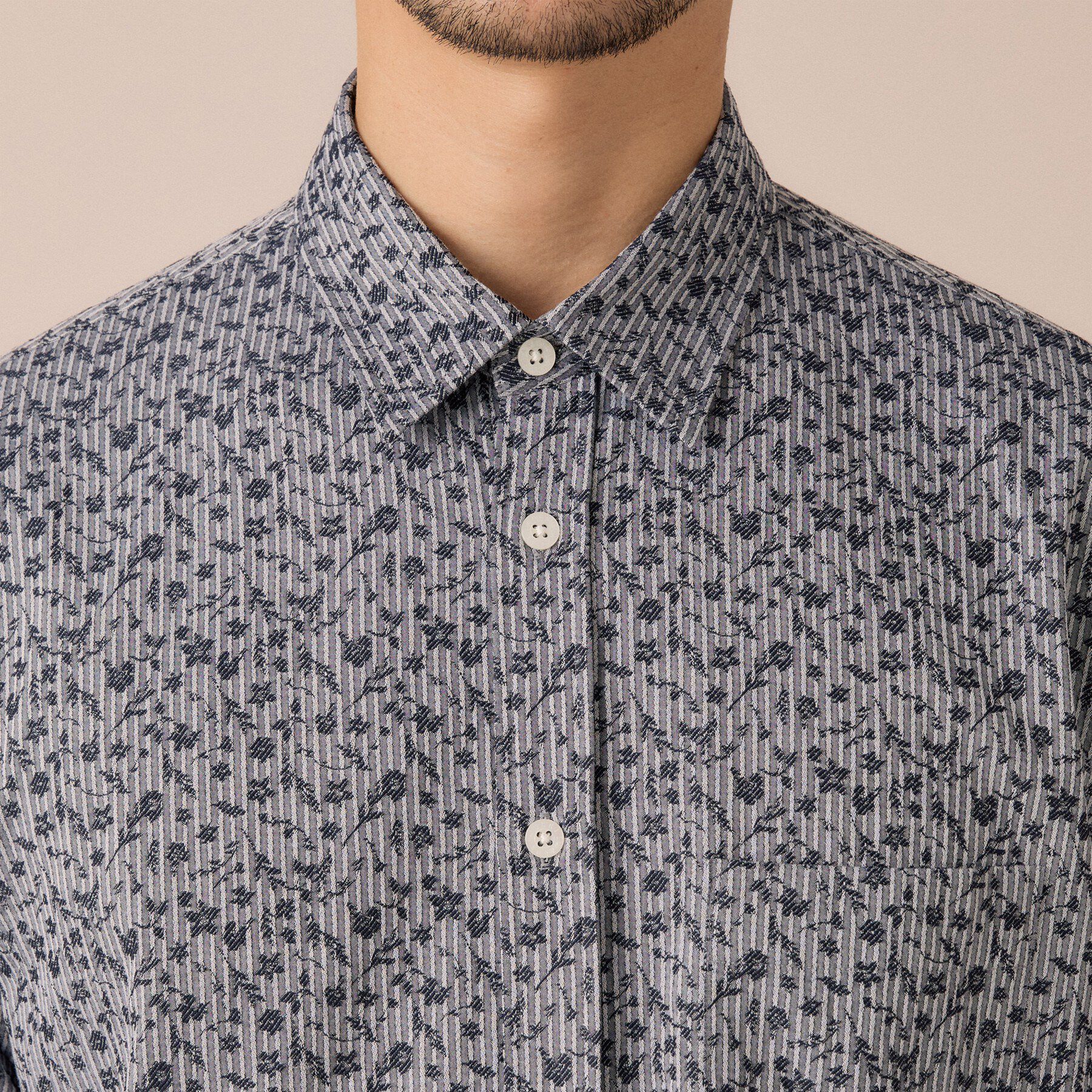 TAKEO KIKUCHI「播州 ドビーストライプ フラワーシャツ」|シャツ・ブラウス|