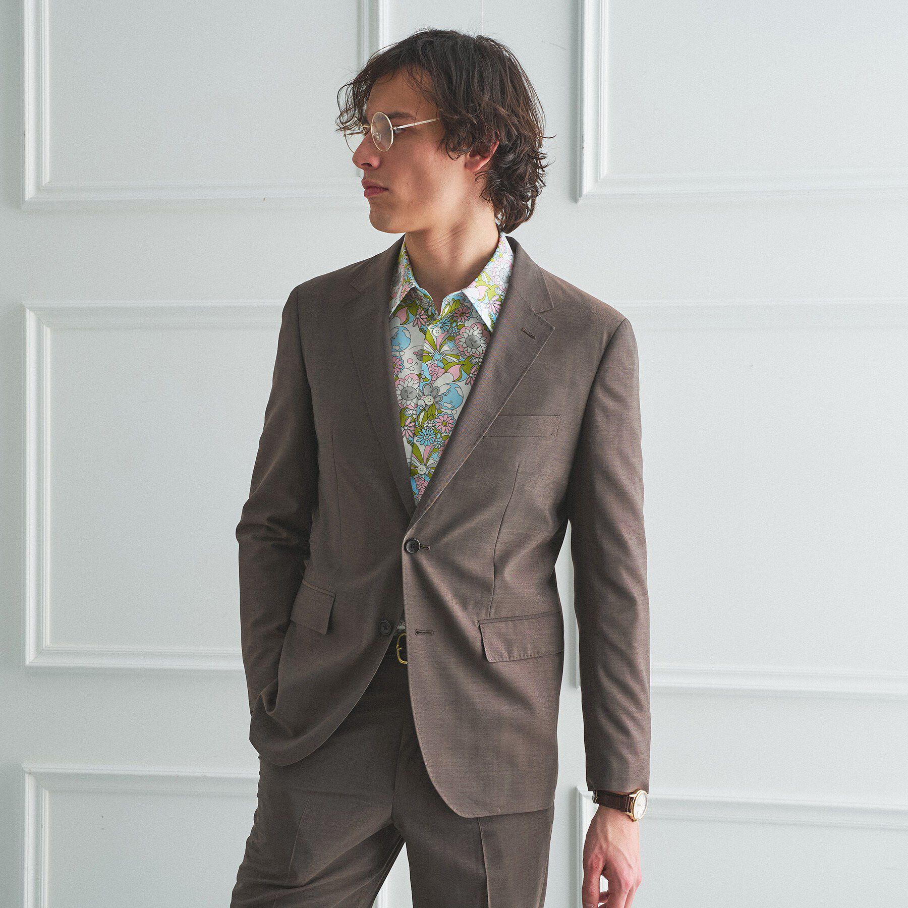 TAKEO KIKUCHI「【BOWLER HAT LABEL】TWトロピカルシャンブレー JAZZジャケット」|テーラードジャケット|