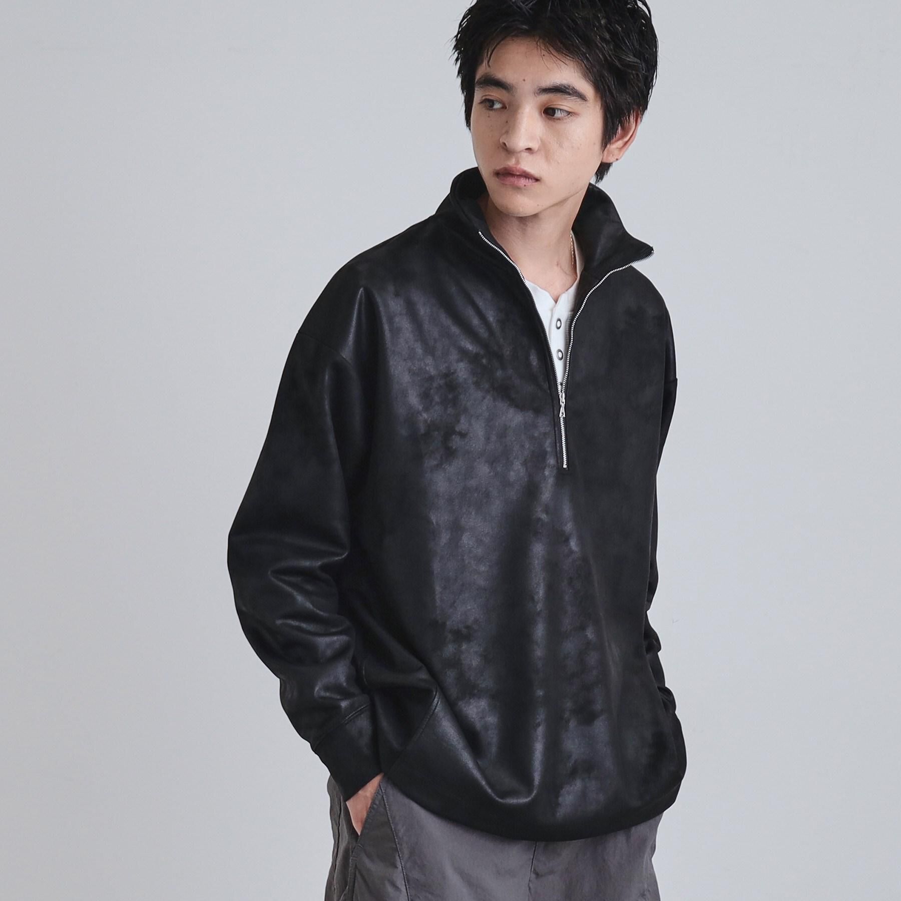 tk.TAKEO KIKUCHI「ヴィンテージライクプリント ハーフジッププルオーバー」|Tシャツ・カットソー|