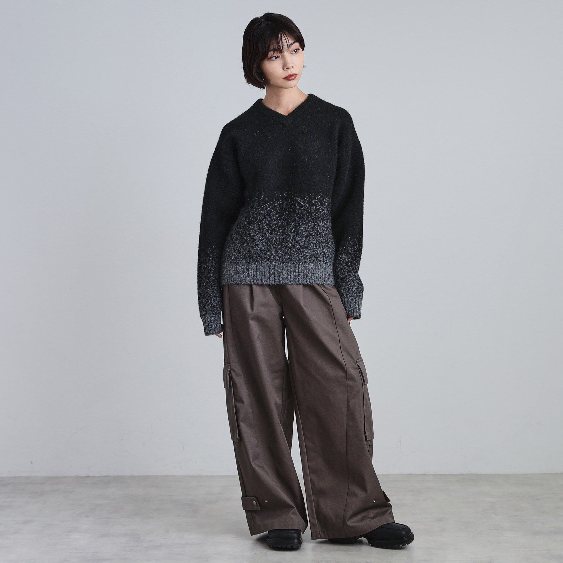 tk.TAKEO KIKUCHI「ミスティーシャギーVネックニット」|ニット・セーター|