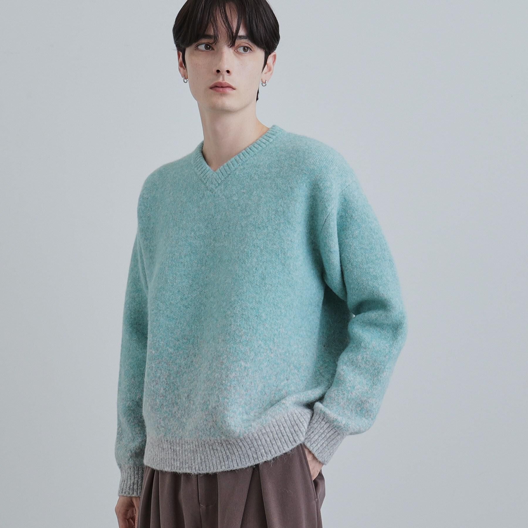 tk.TAKEO KIKUCHI「ミスティーシャギーVネックニット」|ニット・セーター|ミントグリーン(02