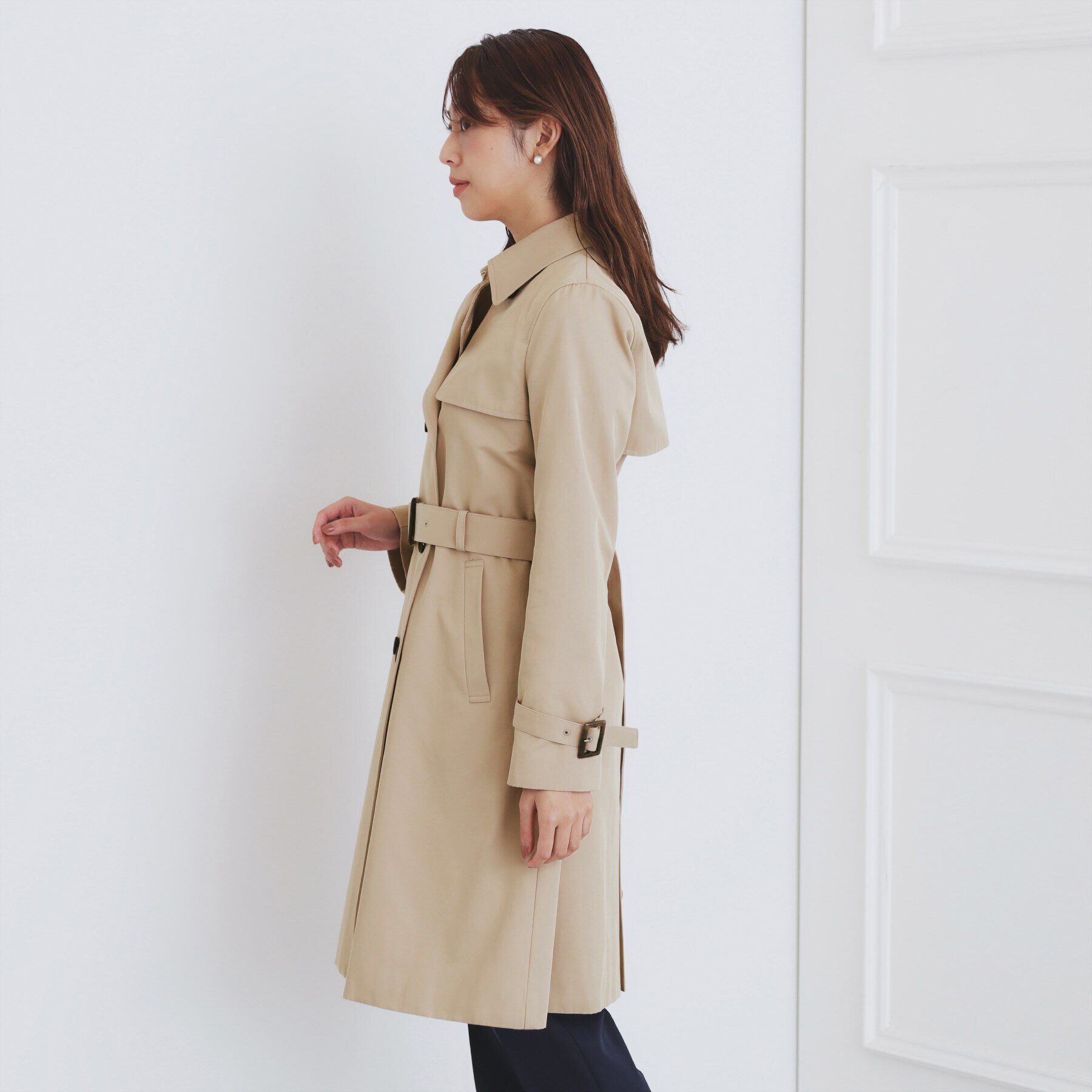 index「《XS-3Lsize》通勤・セレモニー対応/トレンチコート【洗濯機洗い可/撥水/親水性防汚】」|トレンチコート|