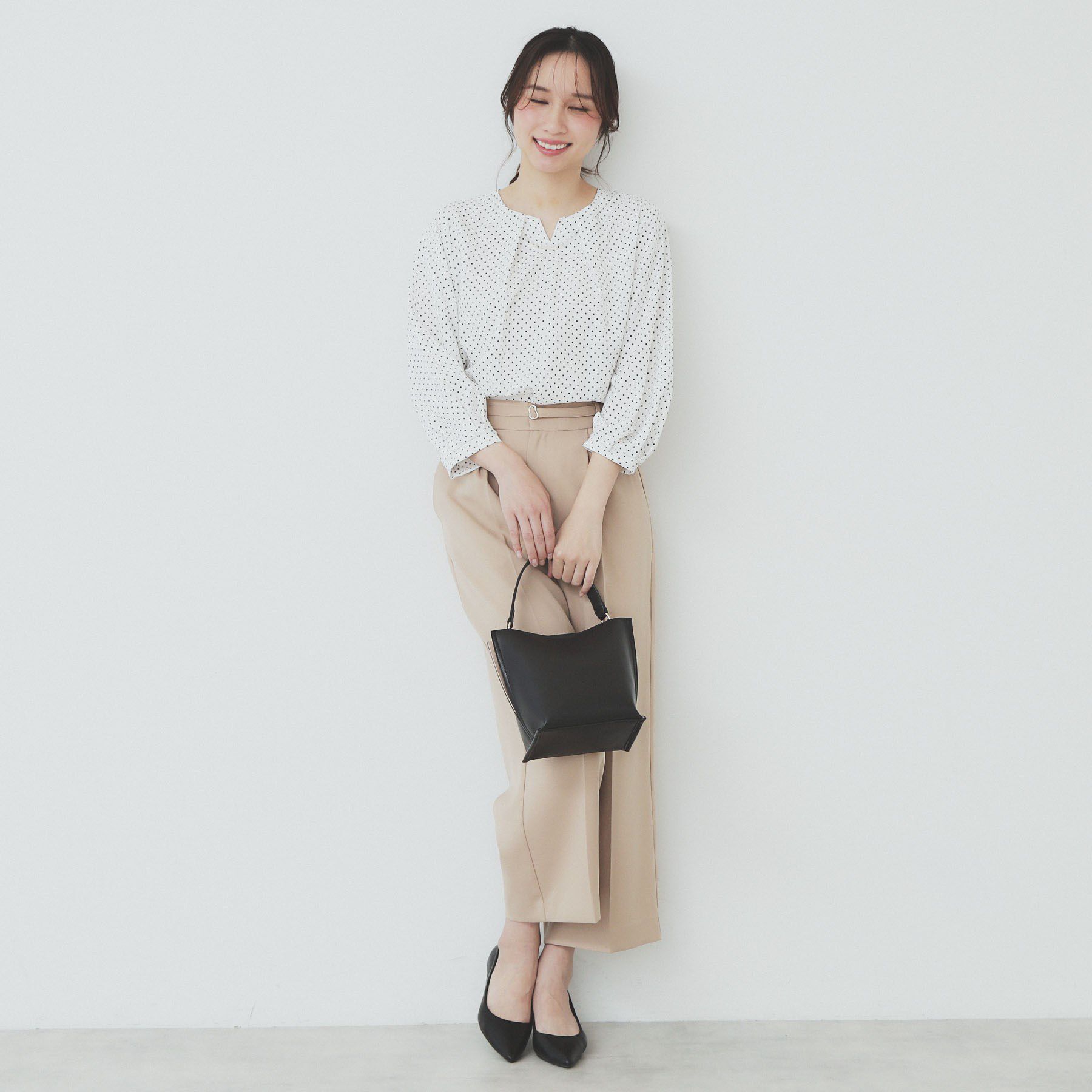 index「2WAYキーネックタックブラウス【洗濯機洗い可/防シワ】」|シャツ・ブラウス|