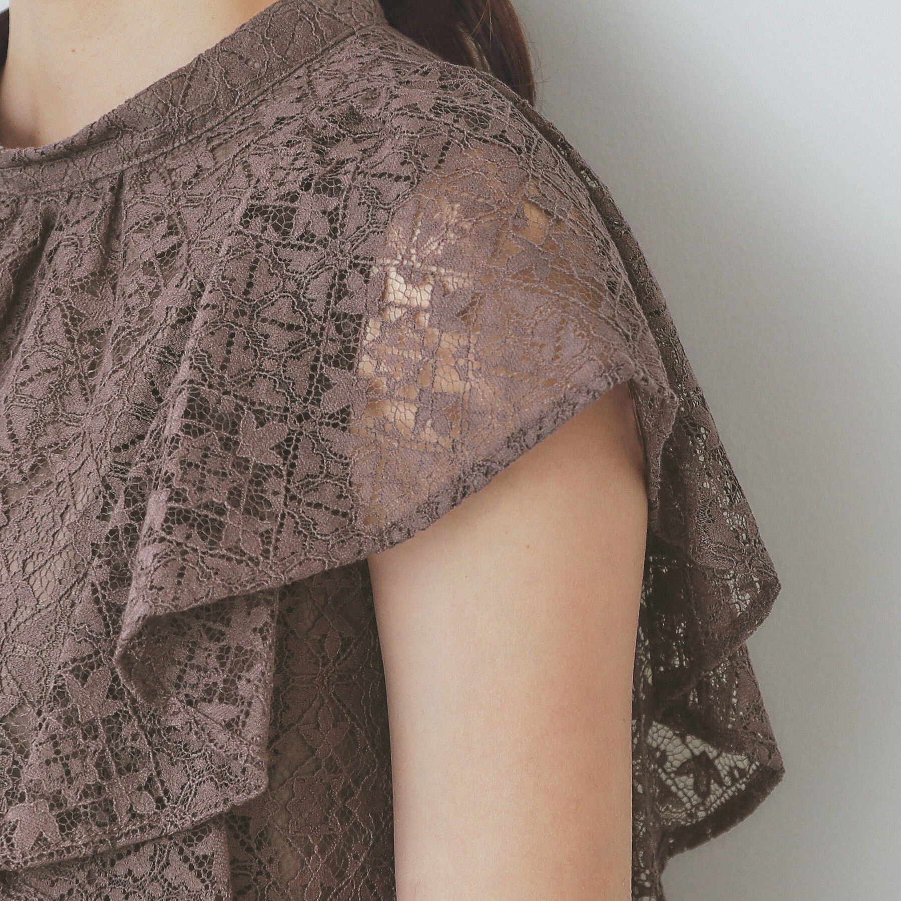 index「ジオメレースフレアスリーブブラウス/セットアップ対応【洗濯機洗い可】」|シャツ・ブラウス|