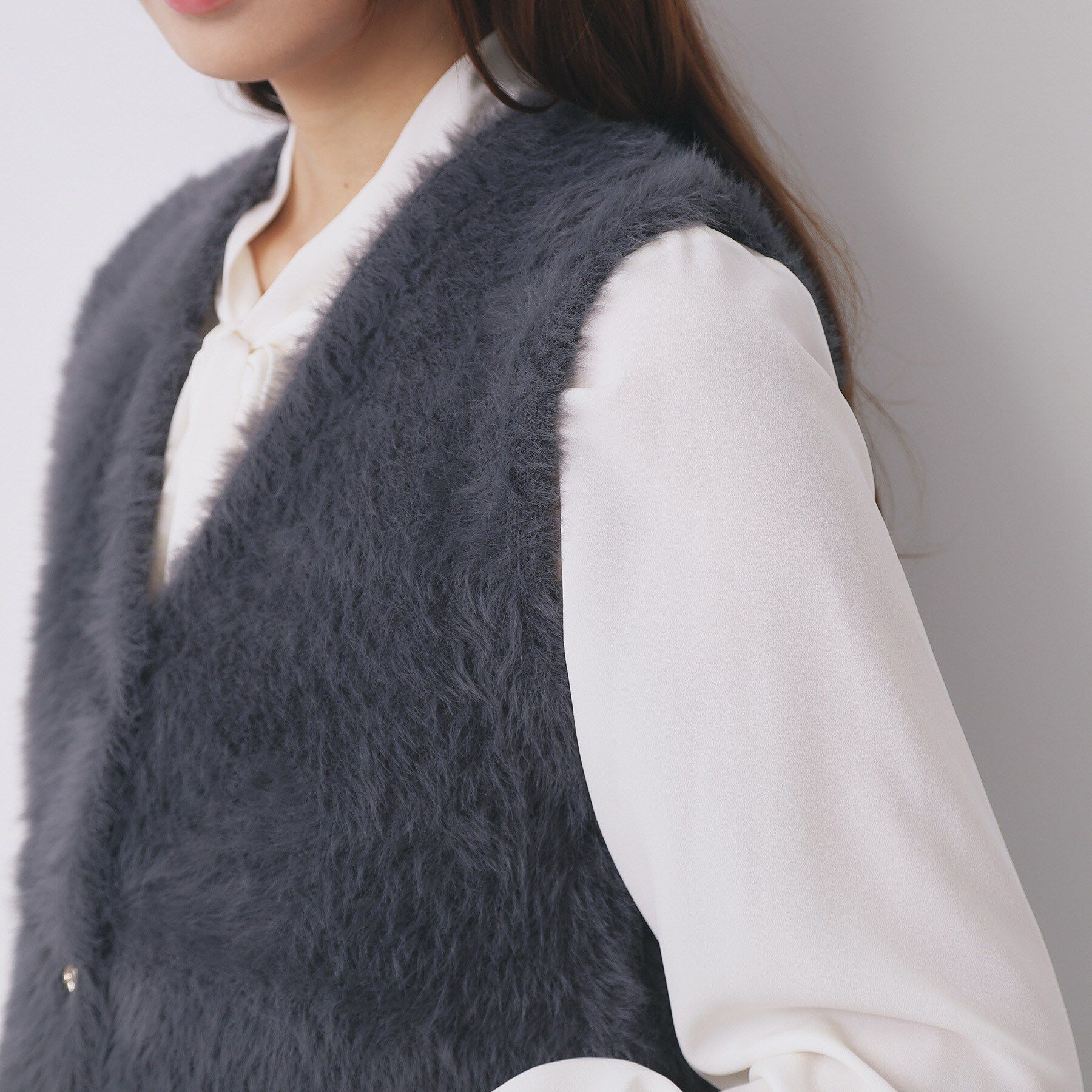 index「フェザーペプラムジレ【洗濯機OK/抗ピル】」|ベスト・ジレ|