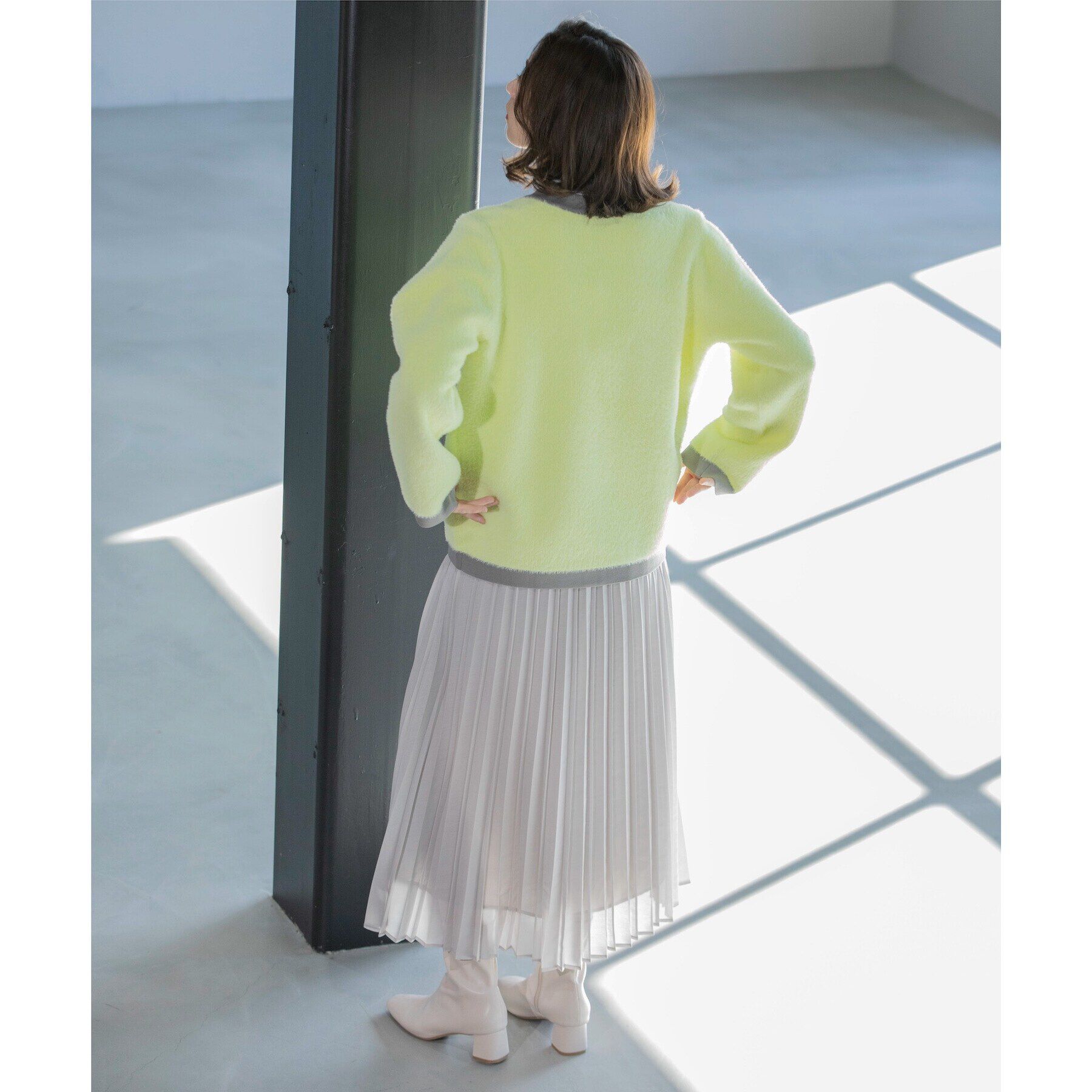 OPAQUE.CLIP「《通勤・セレモニー対応》シアーローンプリーツスカート【洗濯機洗い可】」|スカート|