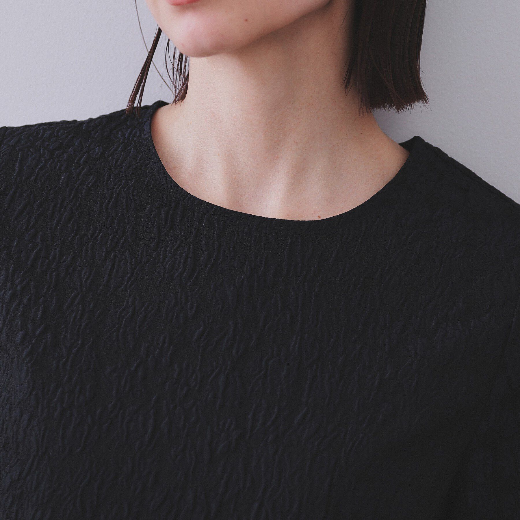 OPAQUE.CLIP「《通勤・セレモニー対応》ジャカードペプラムブラウス【洗濯機洗い可】」|シャツ・ブラウス|