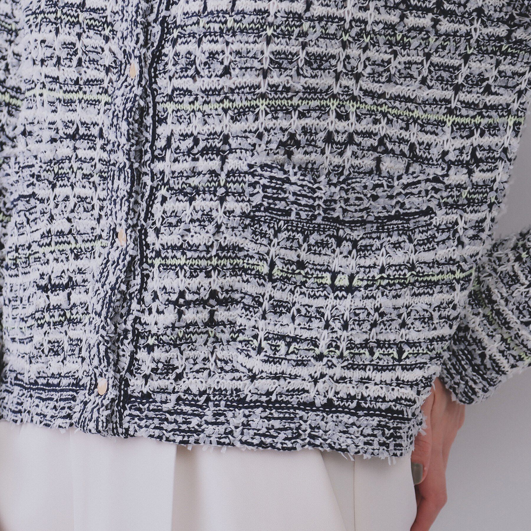 OPAQUE.CLIP「ファンシーMIXニットカーディガン【洗濯機洗い可】」|カーディガン|