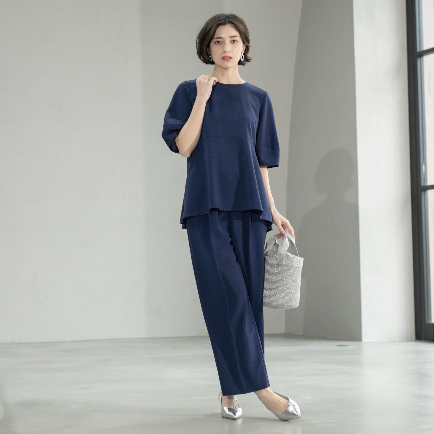 OPAQUE.CLIP「《6色展開/丈が選べる》美脚イージーワイドパンツ/セットアップ対応【ストレッチ/洗濯機洗い可/防シワ」|その他|