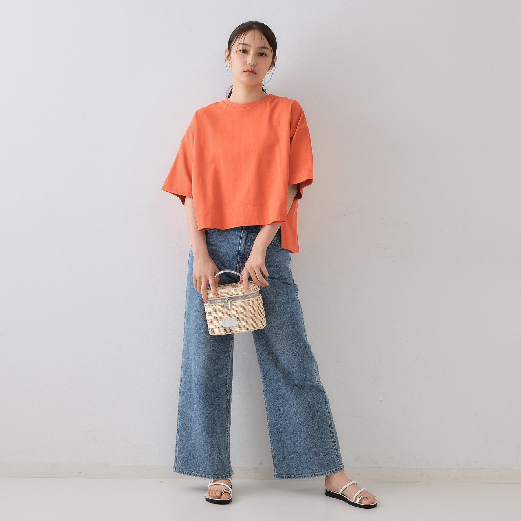 OPAQUE.CLIP「《5色展開》ワイドシルエットTシャツ【洗濯機洗い可】」|Tシャツ・カットソー|