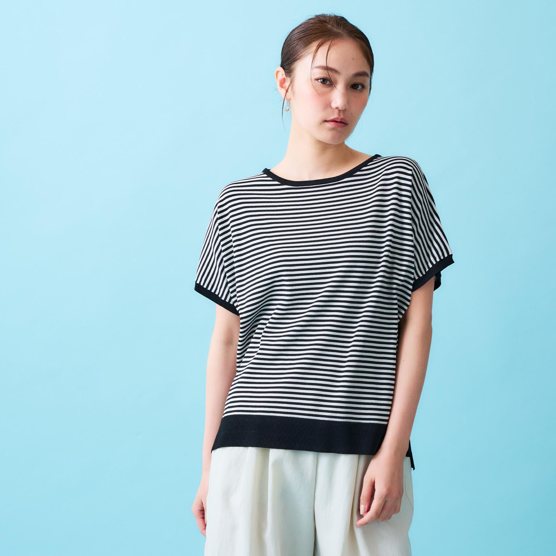 OPAQUE.CLIP「《6色展開/S-LLサイズ》ドルマンスリーブニット【UV/接触冷感/洗濯機洗い可/抗ピル】」|ニット・セーター|