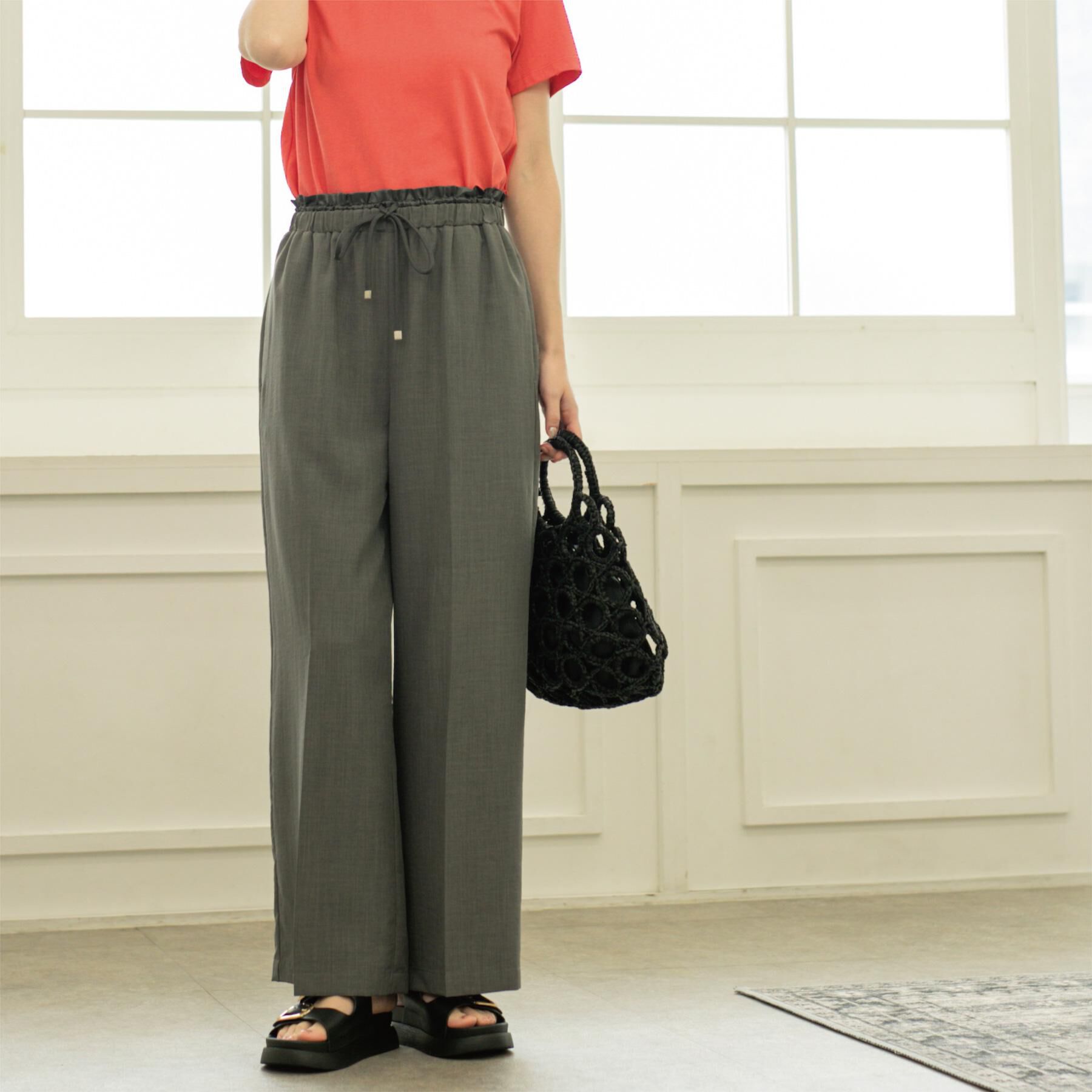 OPAQUE.CLIP「ウエストサテン使いイージーワイドパンツ【洗濯機洗い可】」|その他|