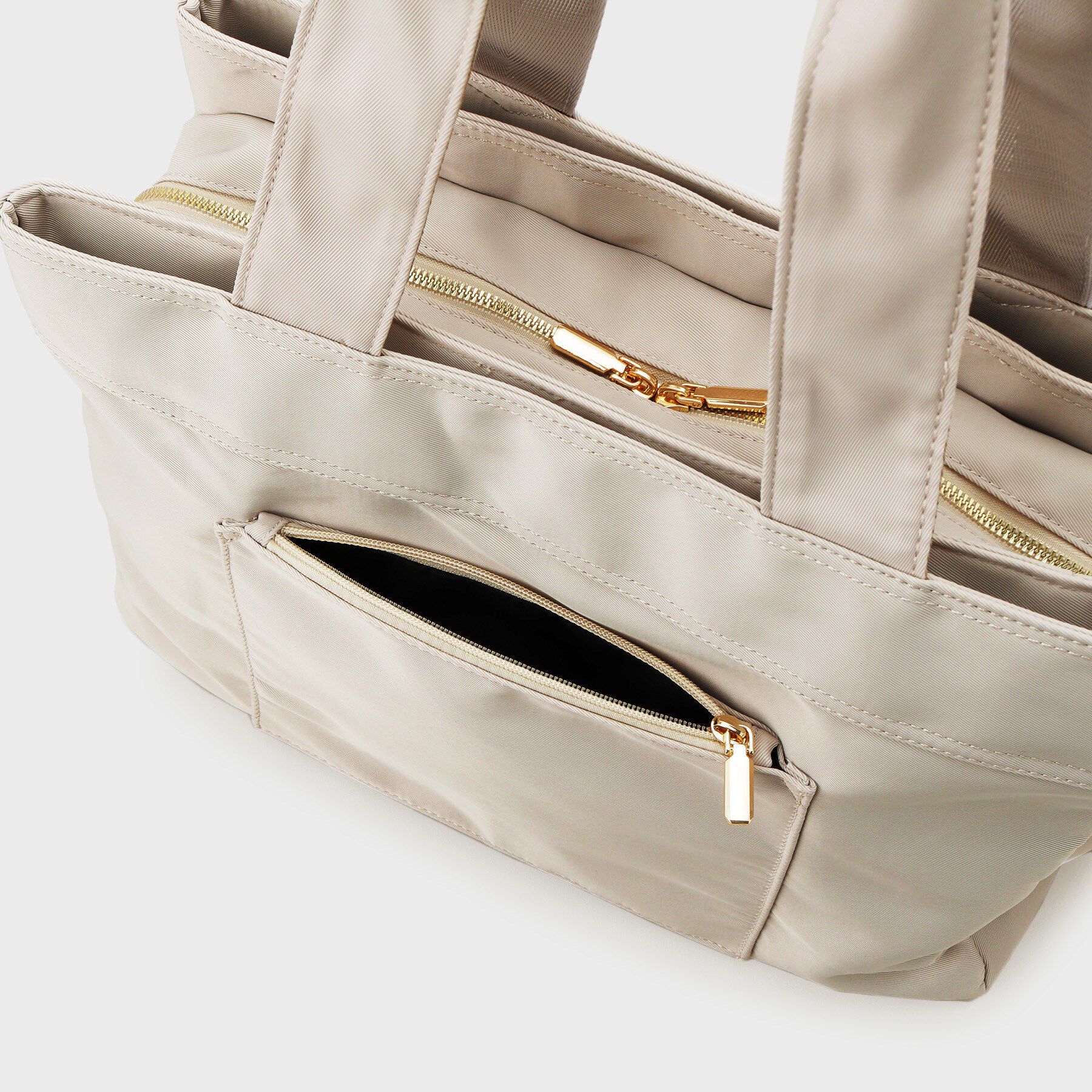 OPAQUE.CLIP「【撥水加工/2WAY/多ポケット】ツイルビッグサイズトートバッグ」|トートバッグ|