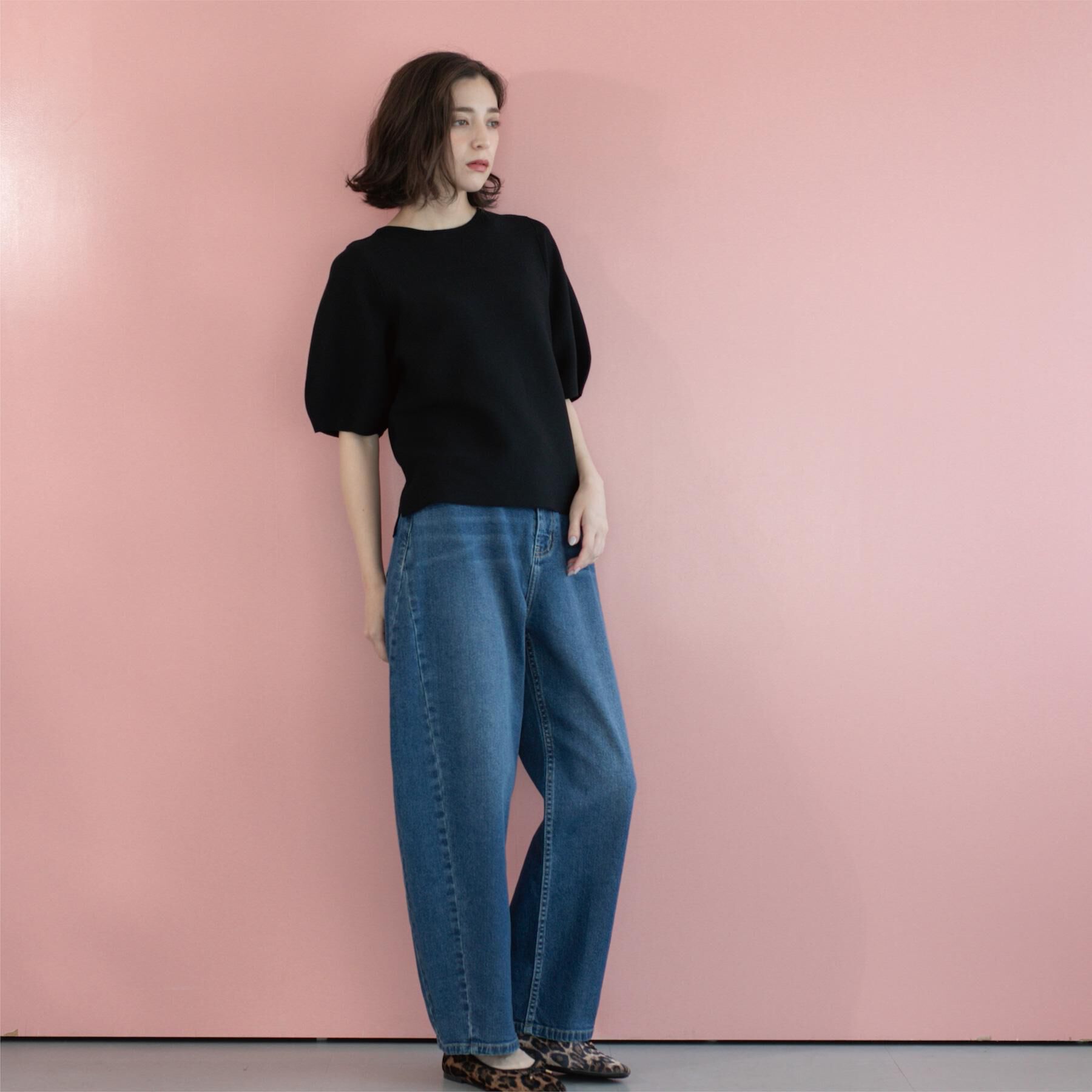 OPAQUE.CLIP「ガーターボリュームスリーブニット【UVケア/洗濯機洗い可】」|ニット・セーター|