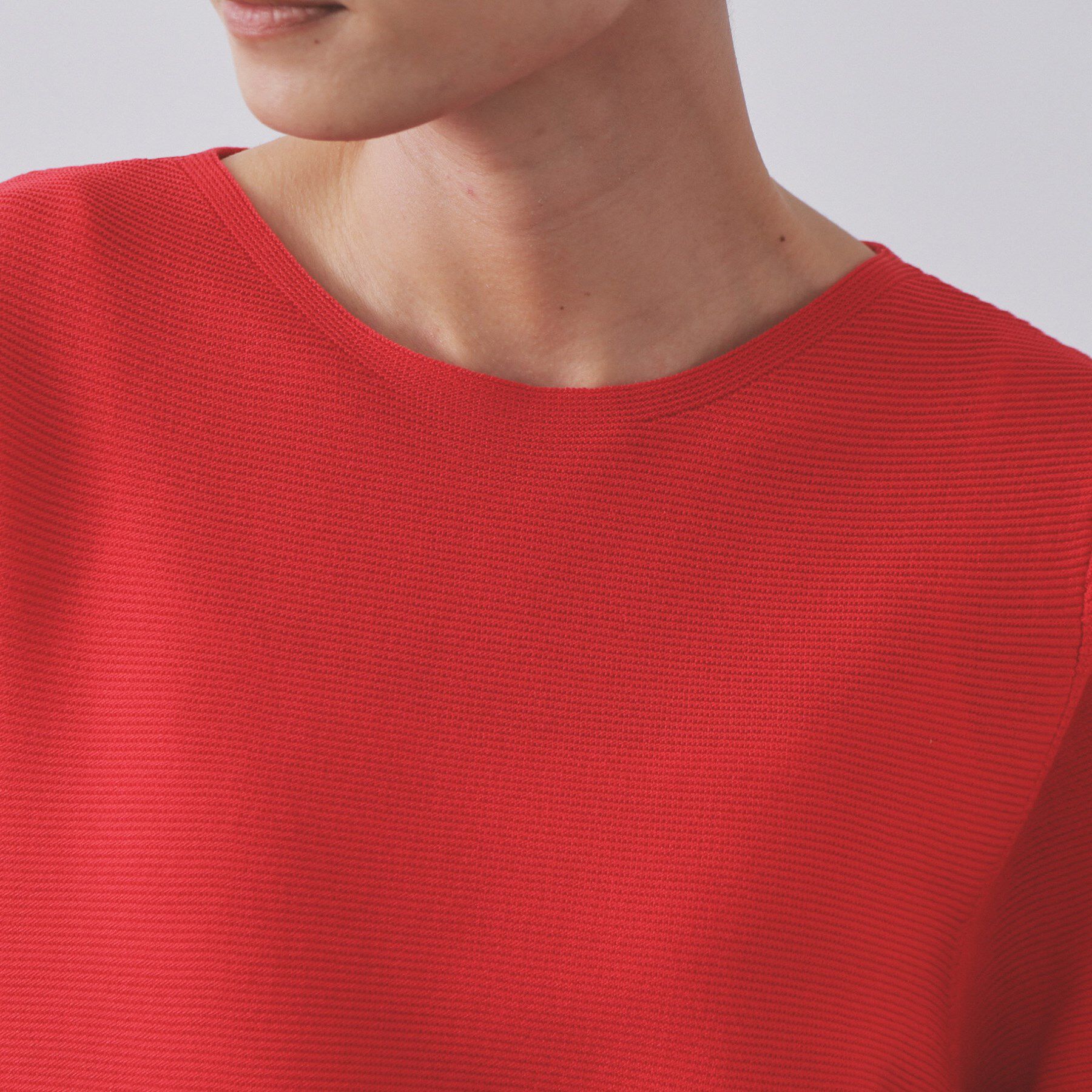 OPAQUE.CLIP「ガーターボリュームスリーブニット【UVケア/洗濯機洗い可】」|ニット・セーター|