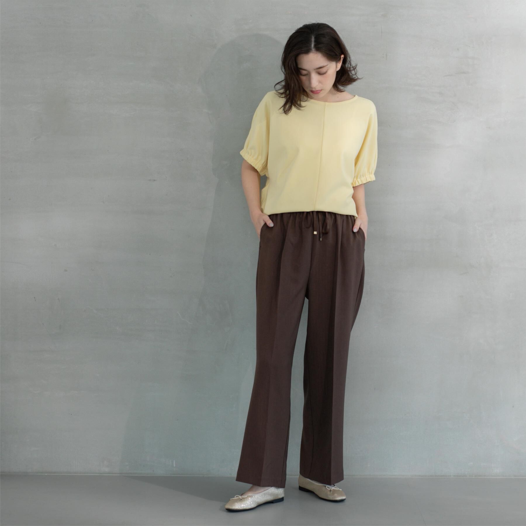 OPAQUE.CLIP「ギャザードルマンスリーブトップス【UV/吸水速乾/洗濯機洗い可】」|Tシャツ・カットソー|