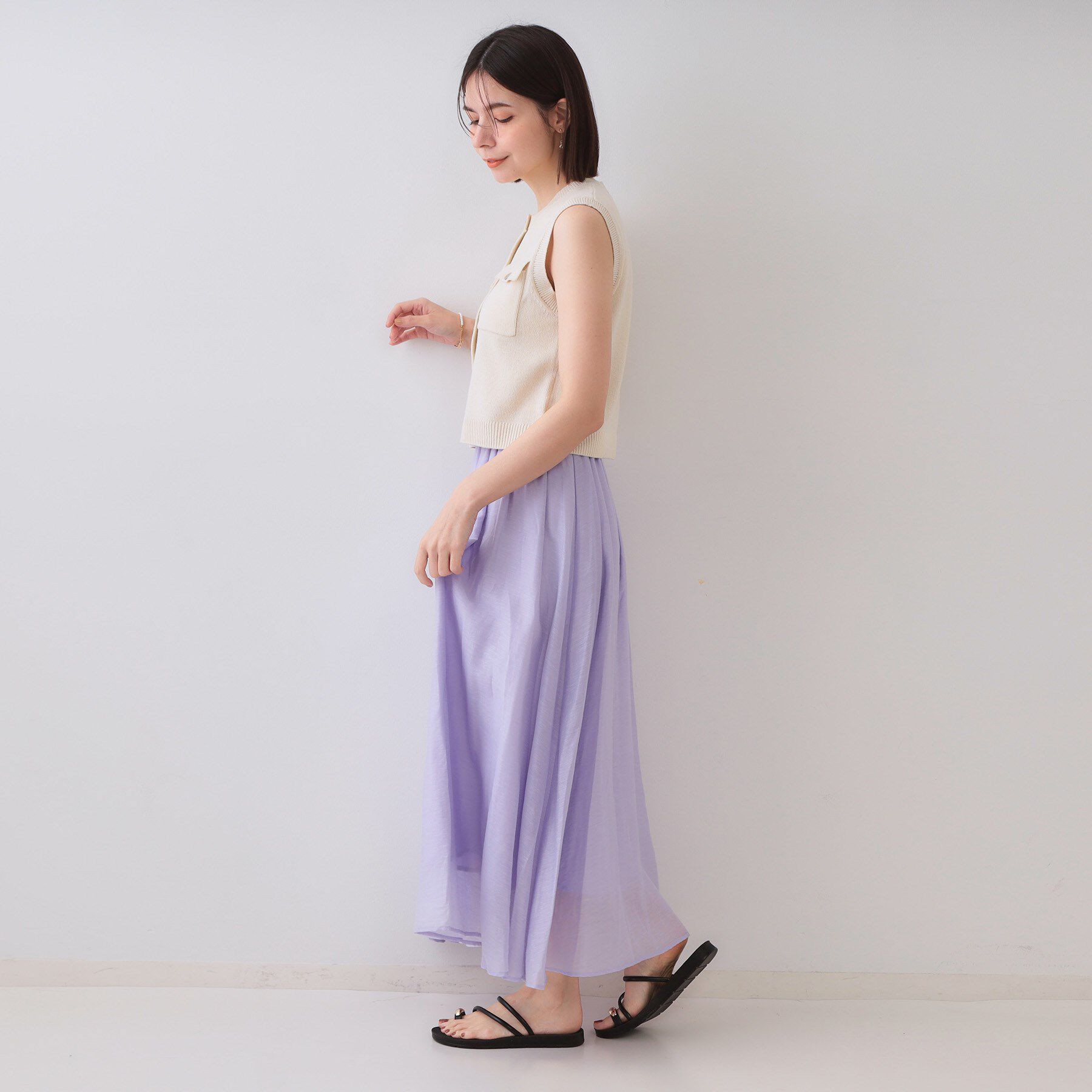 OPAQUE.CLIP「ダブルポケットニット【洗濯機洗い可】」|ニット・セーター|