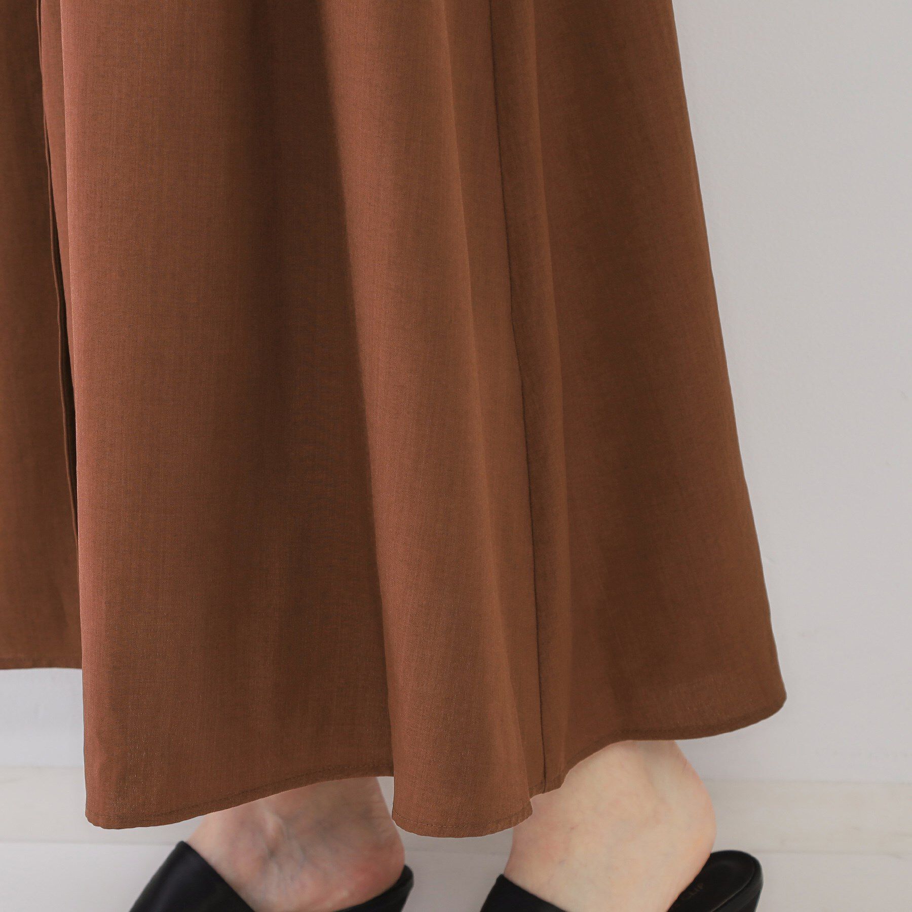 OPAQUE.CLIP「リネンライクスキッパーフィット＆フレアワンピース【洗濯機洗い可】」|ワンピース|